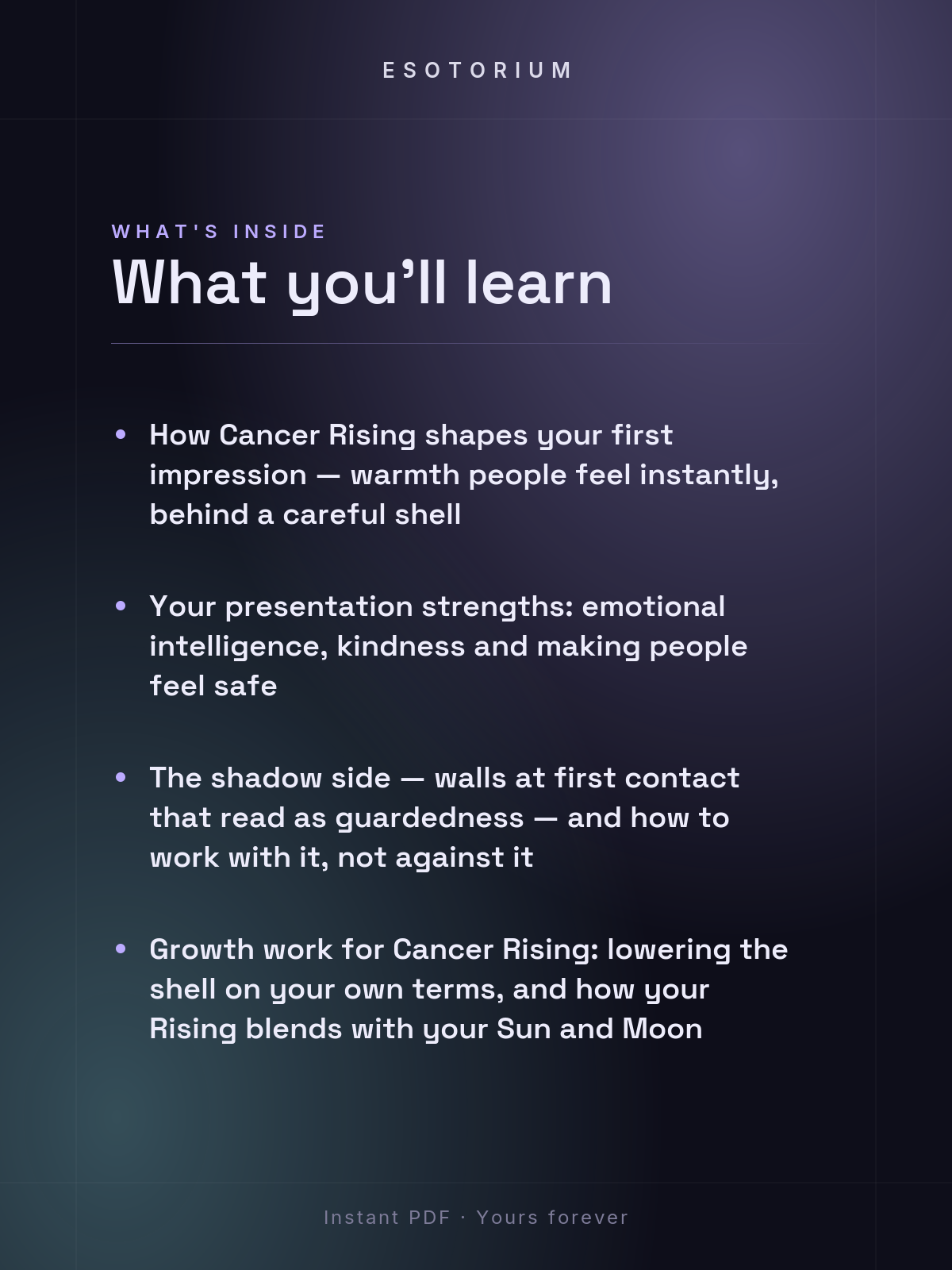 Rising in Cancer — Meaning in Your Birth Chart — What's inside