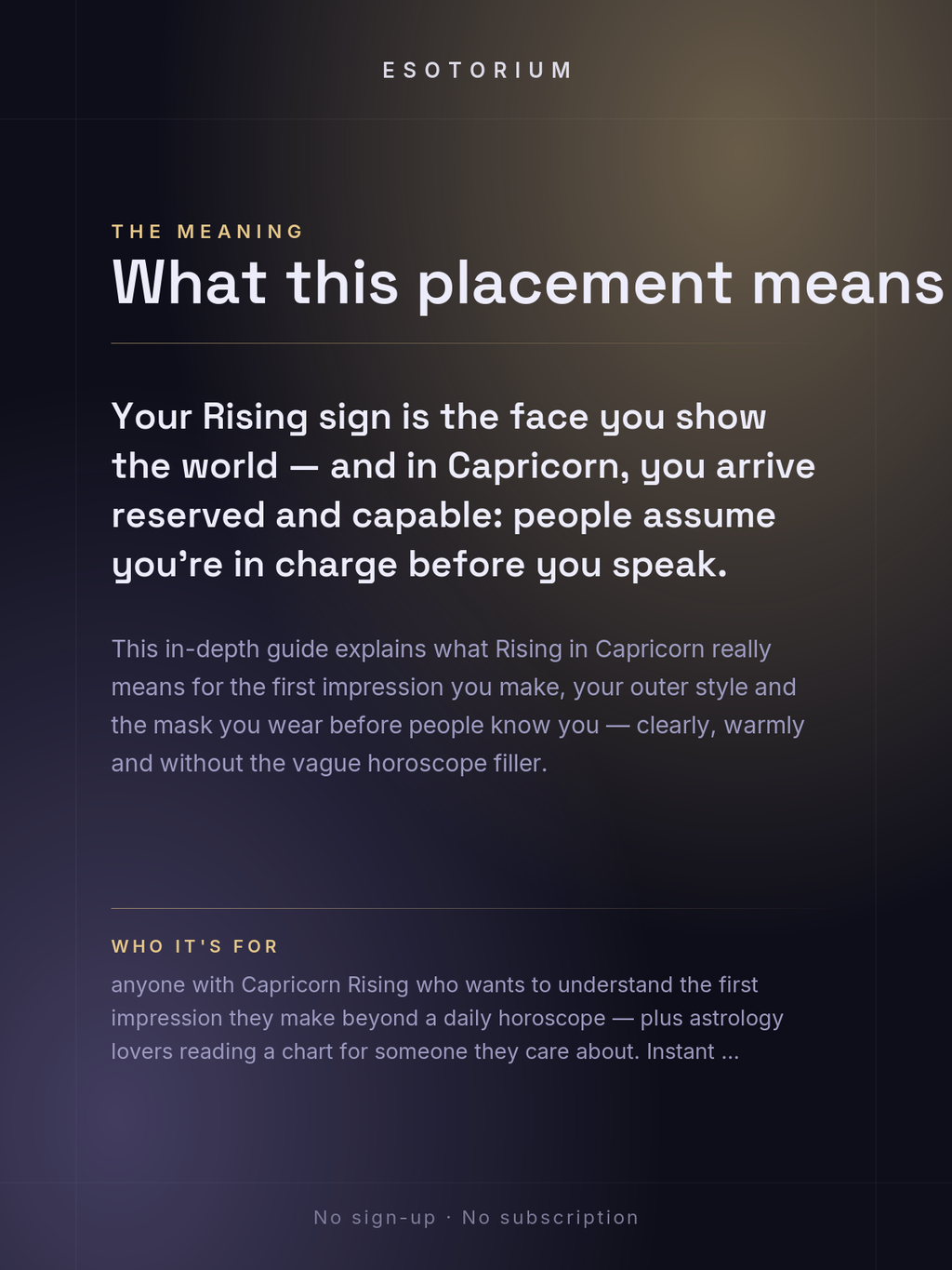 Rising in Capricorn — Meaning in Your Birth Chart — What it means