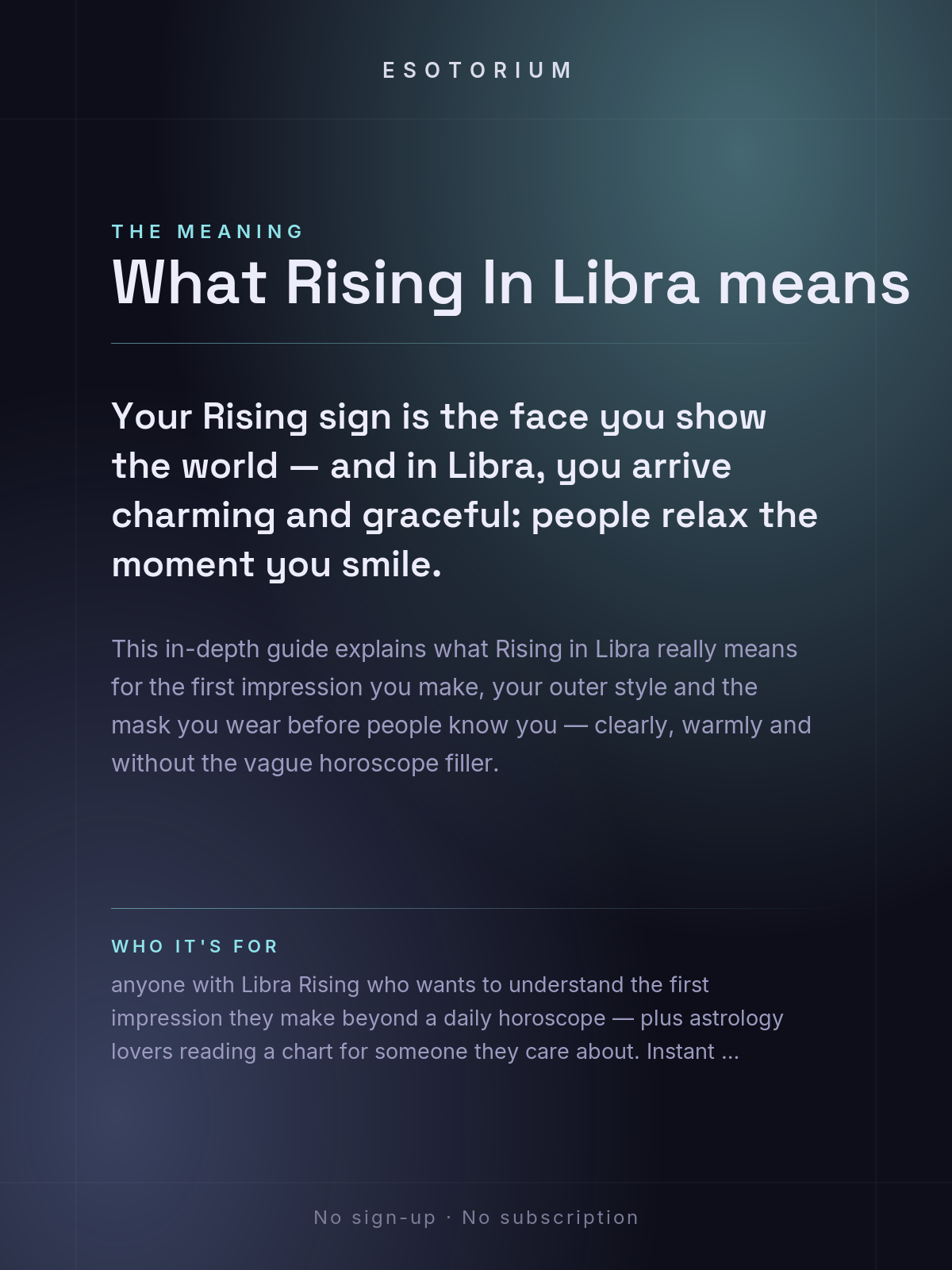 Rising in Libra — Meaning in Your Birth Chart — What it means