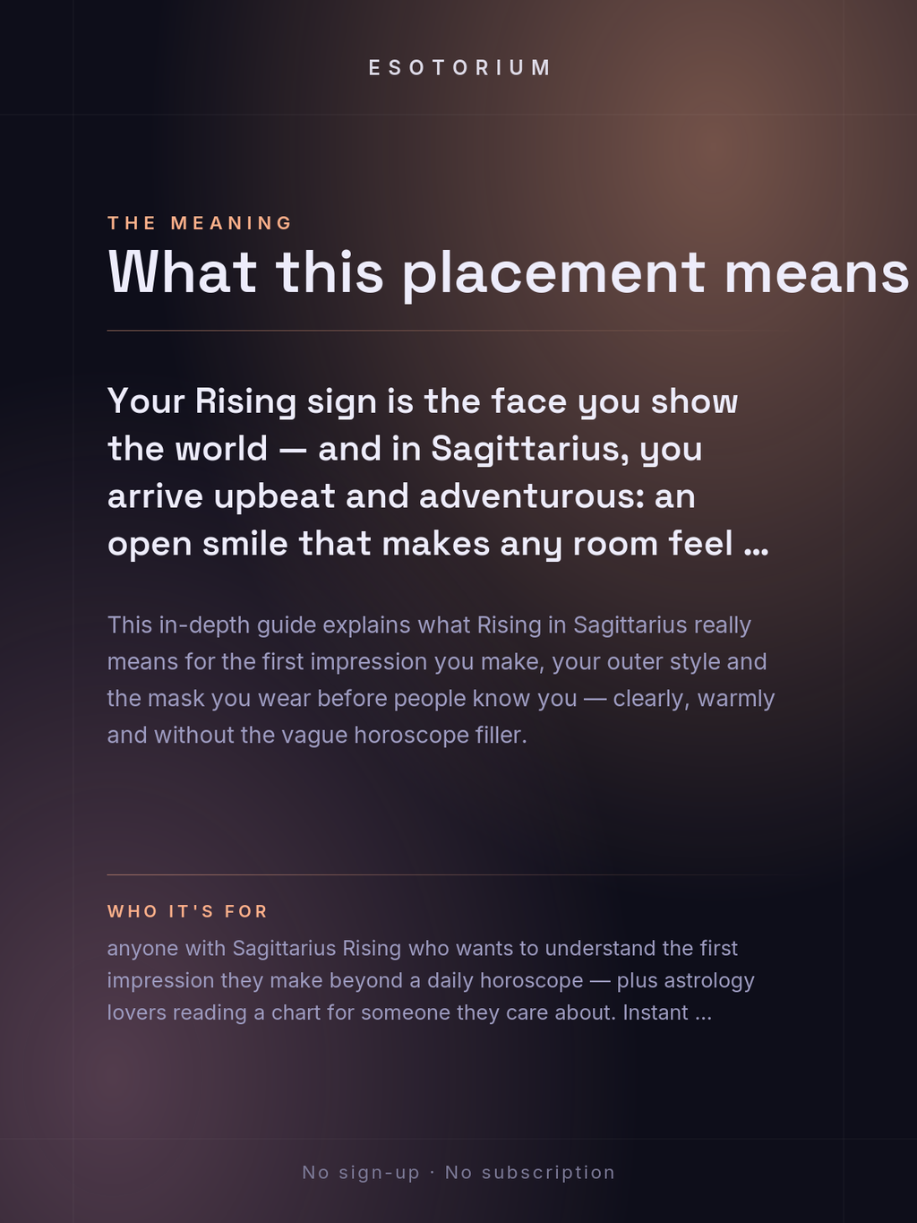 Rising in Sagittarius — Meaning in Your Birth Chart — What it means