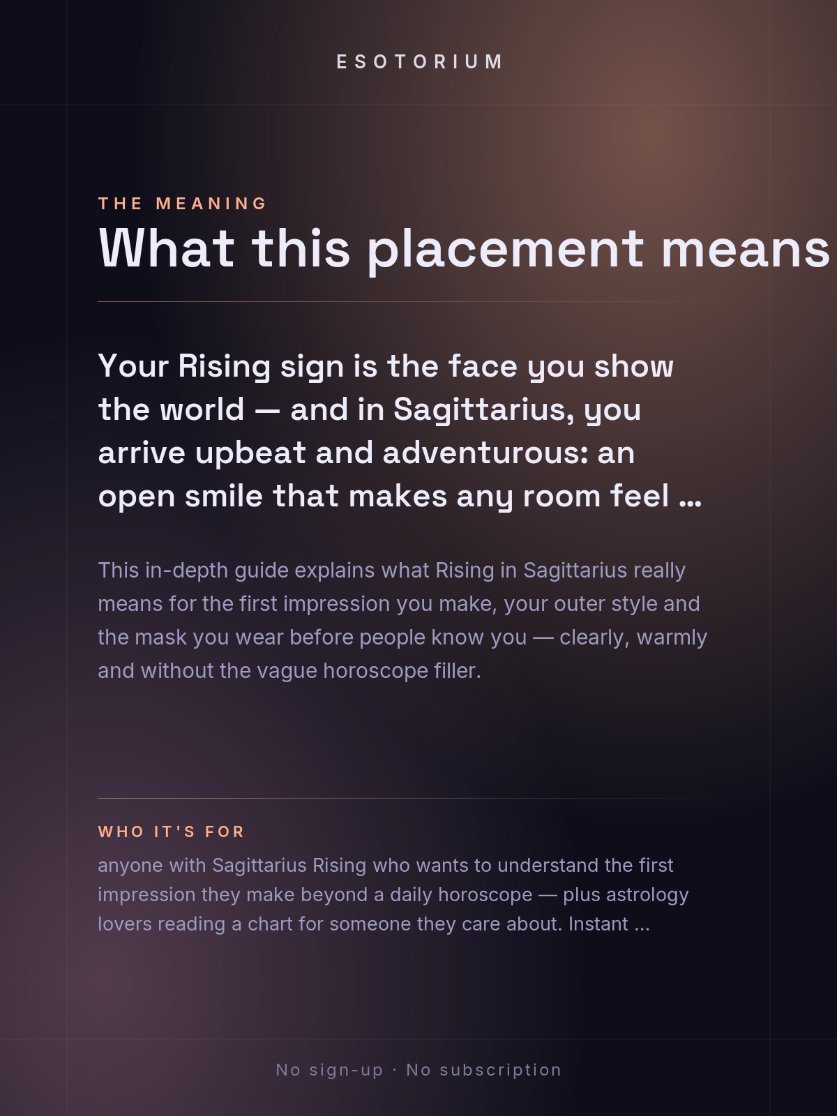 Rising in Sagittarius — Meaning in Your Birth Chart — What it means