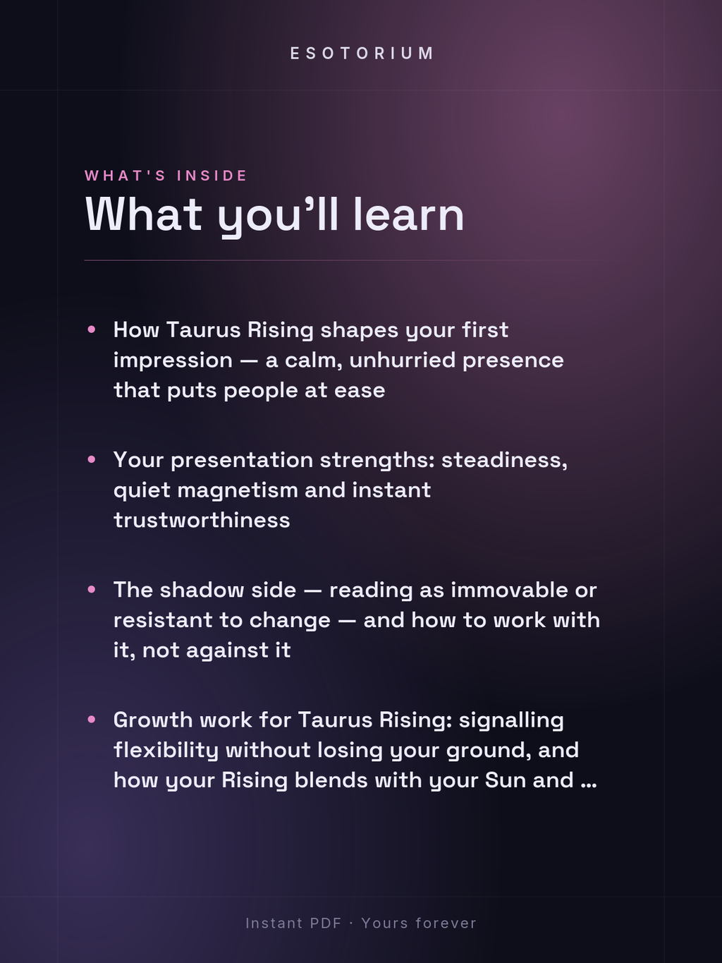 Rising in Taurus — Meaning in Your Birth Chart — What's inside