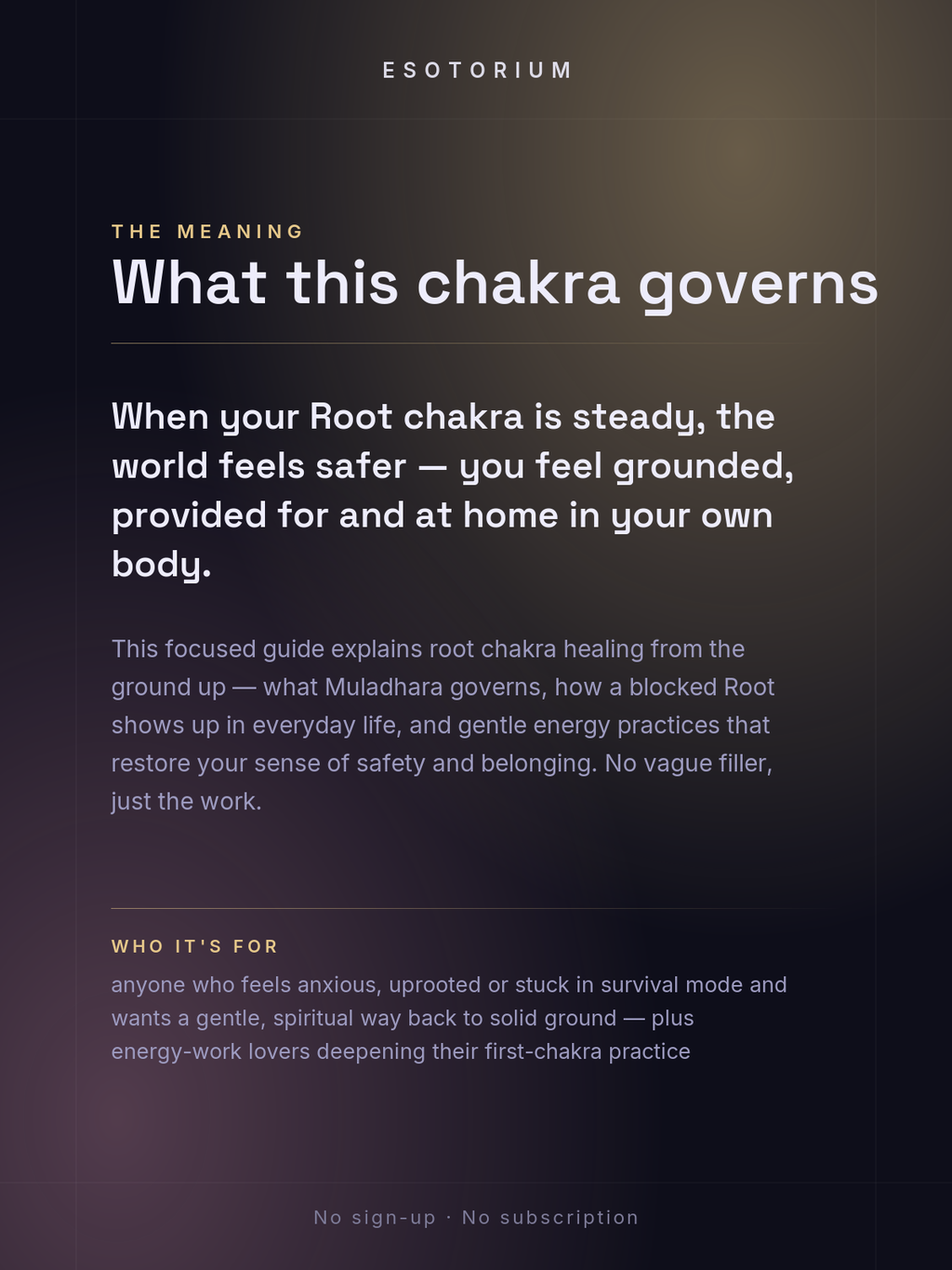 Root Chakra — Healing & Balancing Guide — what it means