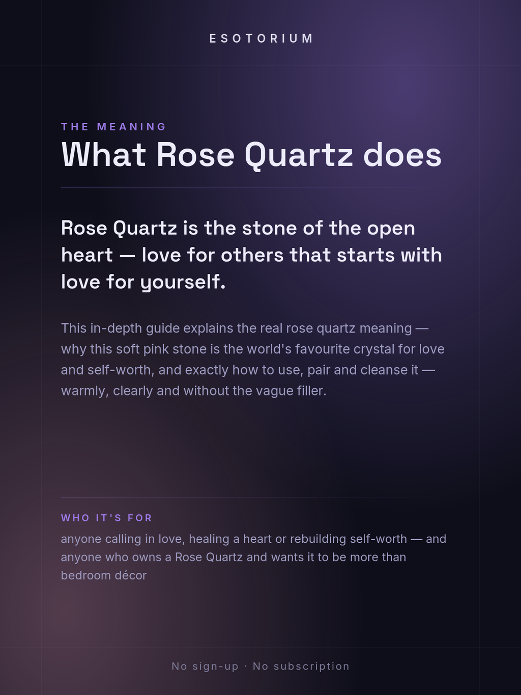Rose Quartz — Meaning, Uses & Healing Properties — what it means