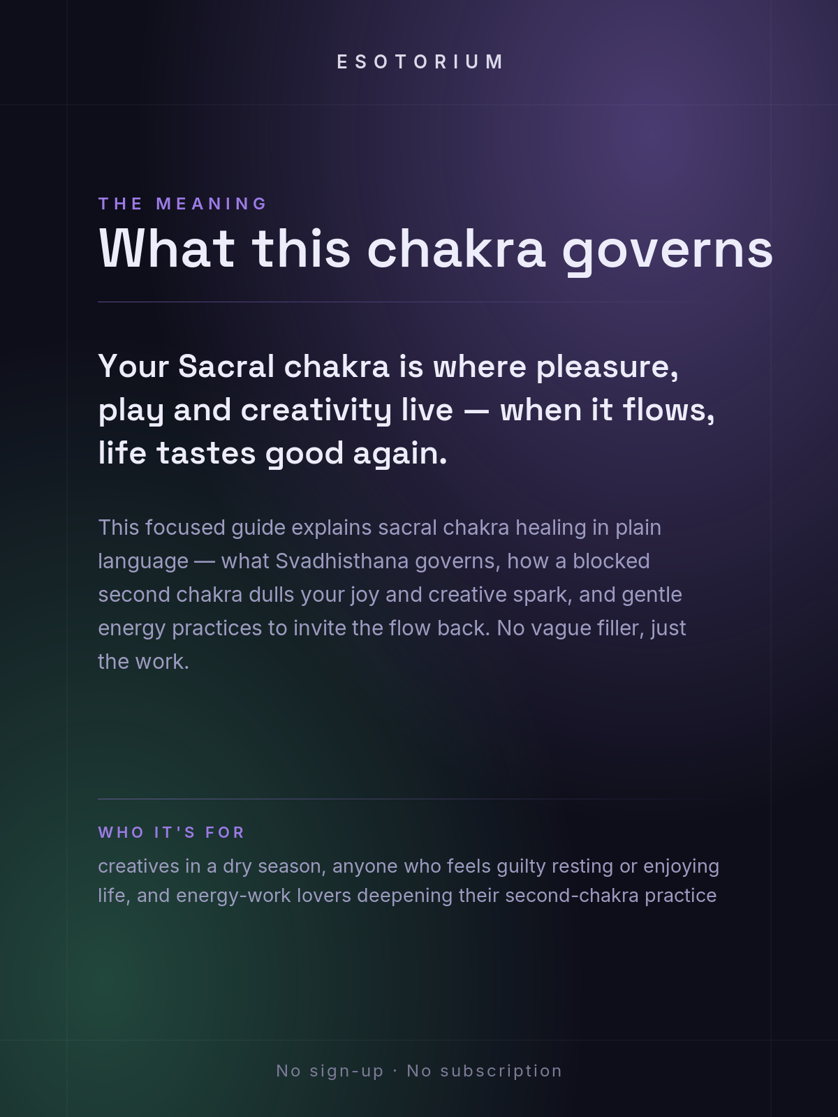 Sacral Chakra — Healing & Balancing Guide — what it means