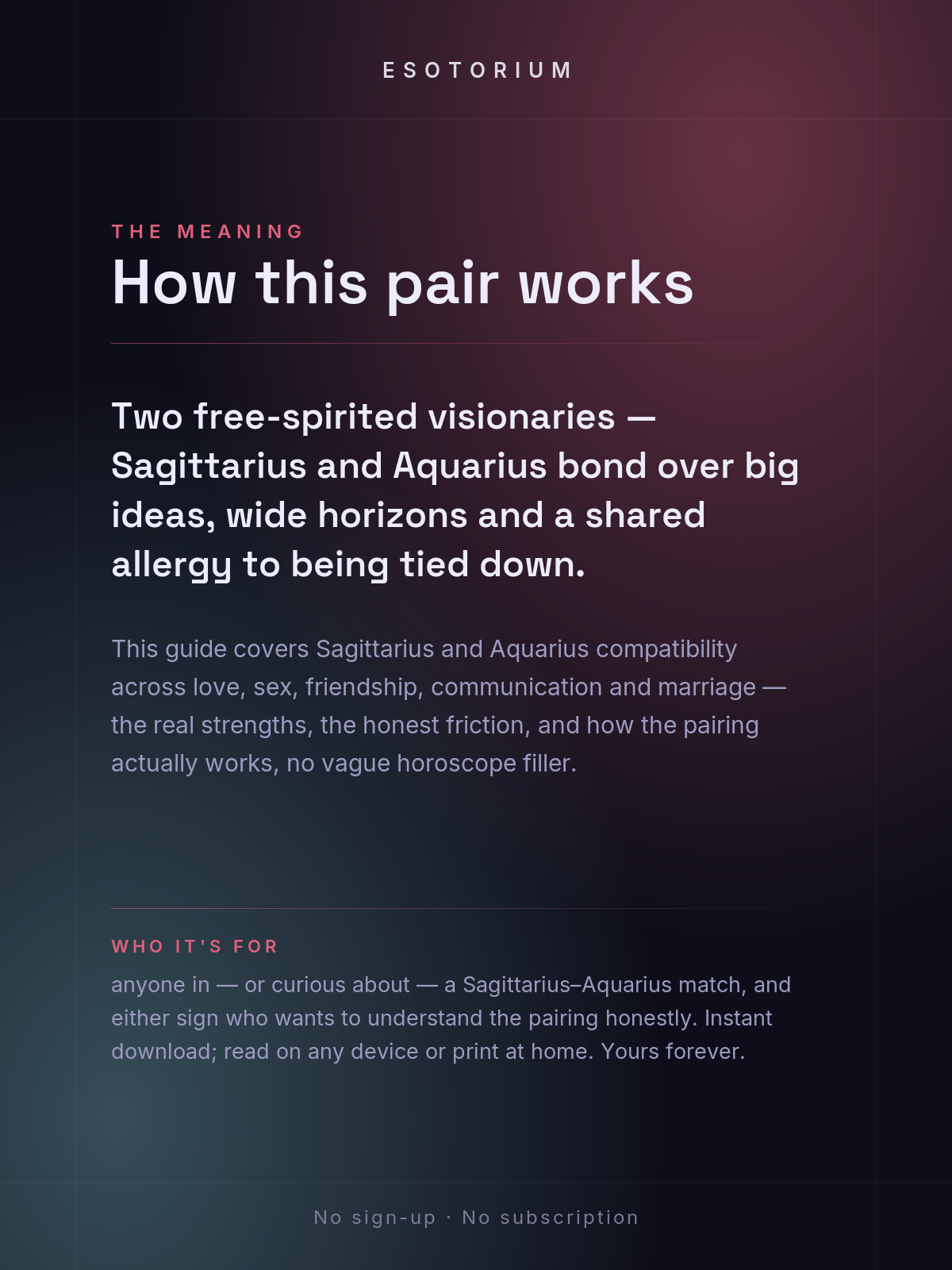 Sagittarius and Aquarius Compatibility — Love, Sex & Friendship — What it means