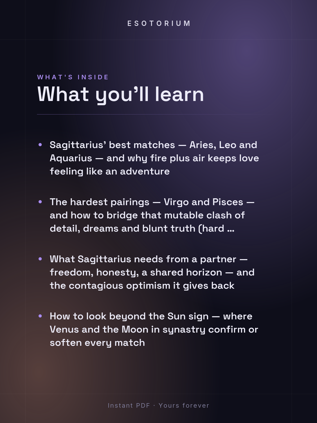 Sagittarius Compatibility — Best & Worst Matches — What's inside