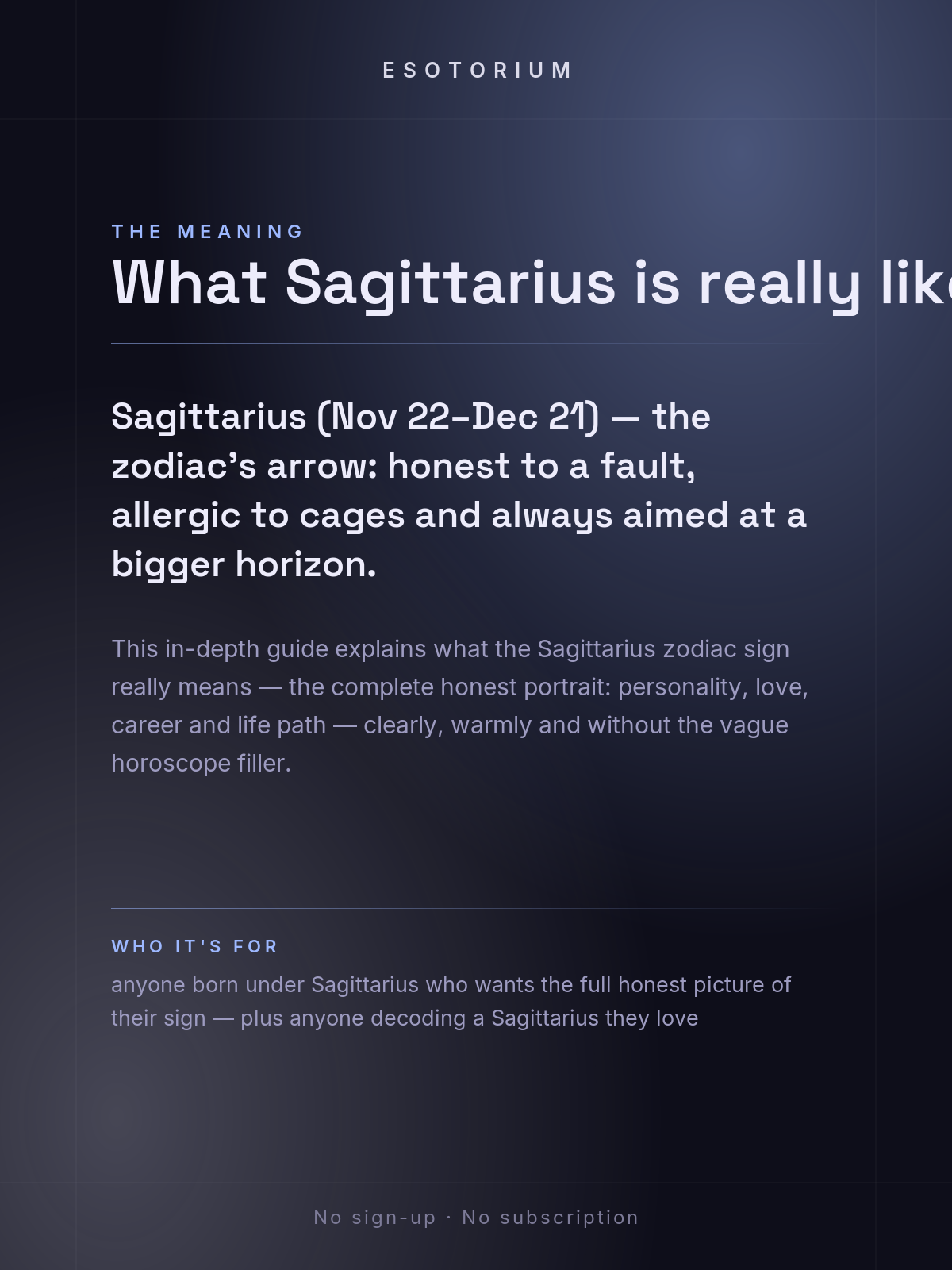 Sagittarius Zodiac Sign — Complete Personality Guide — what it means
