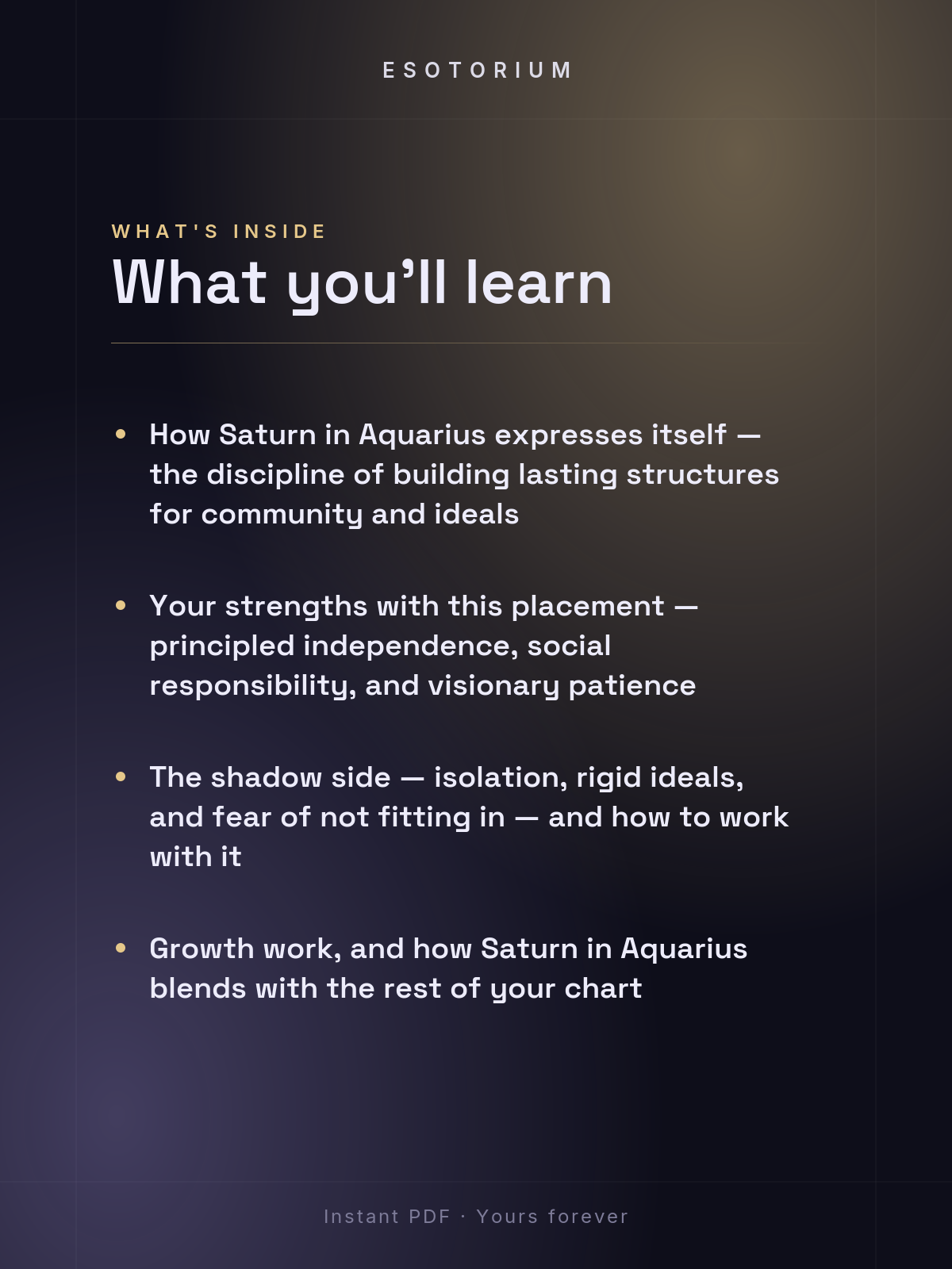 Saturn in Aquarius — Meaning in Your Birth Chart — What's inside