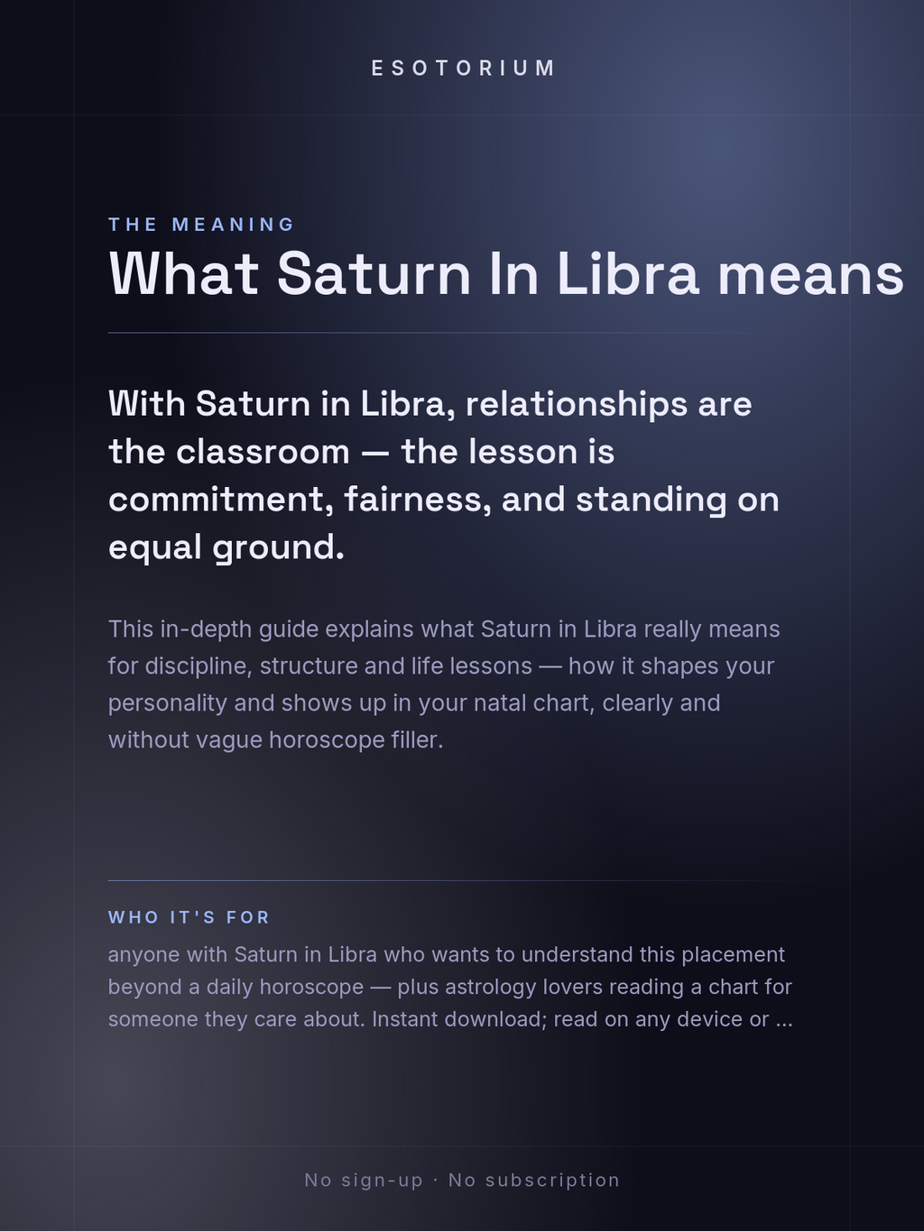 Saturn in Libra — Meaning in Your Birth Chart — What it means