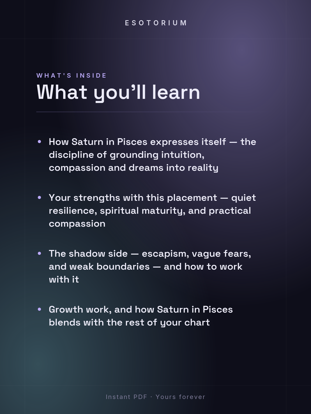 Saturn in Pisces — Meaning in Your Birth Chart — What's inside