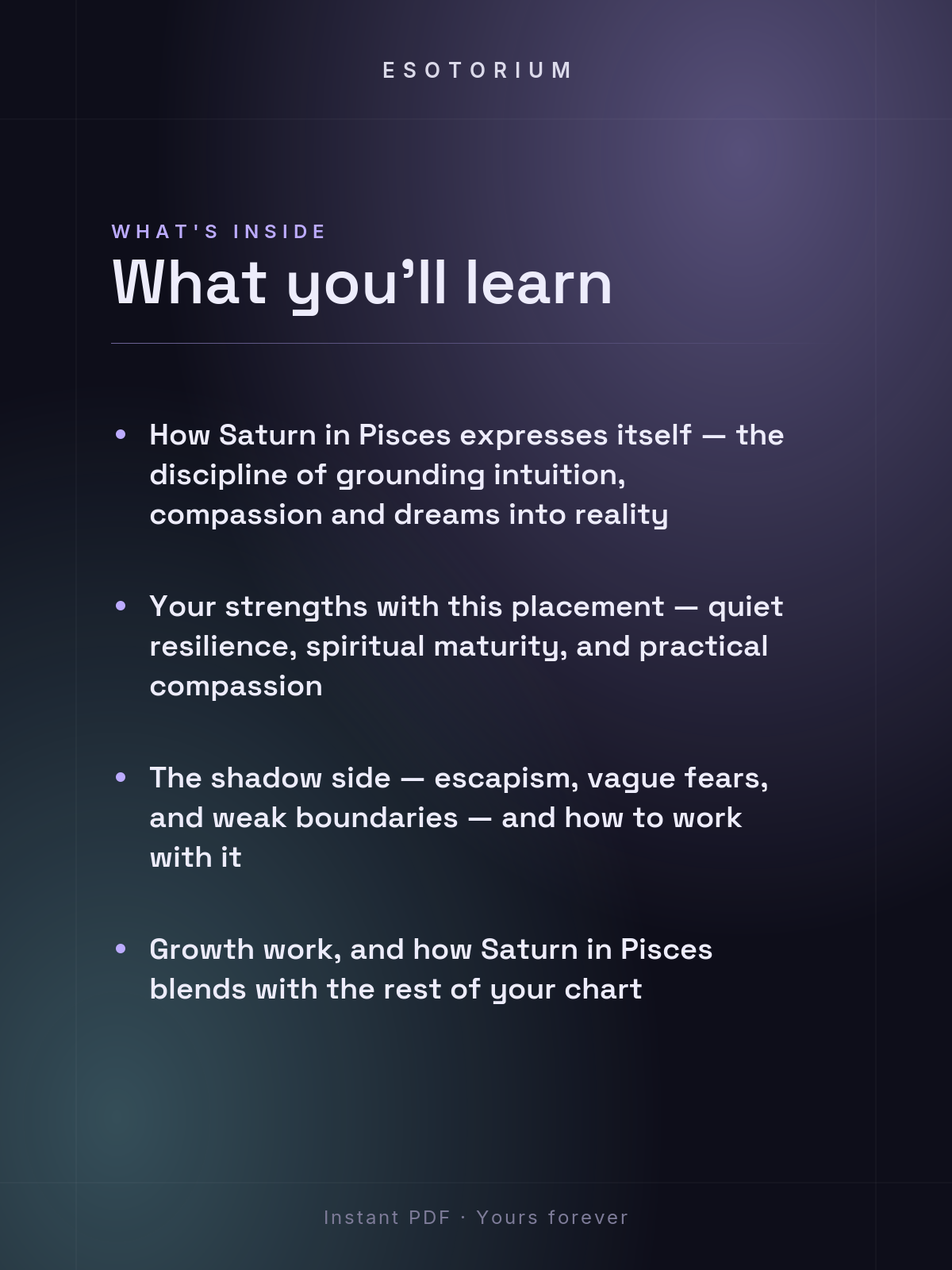Saturn in Pisces — Meaning in Your Birth Chart — What's inside