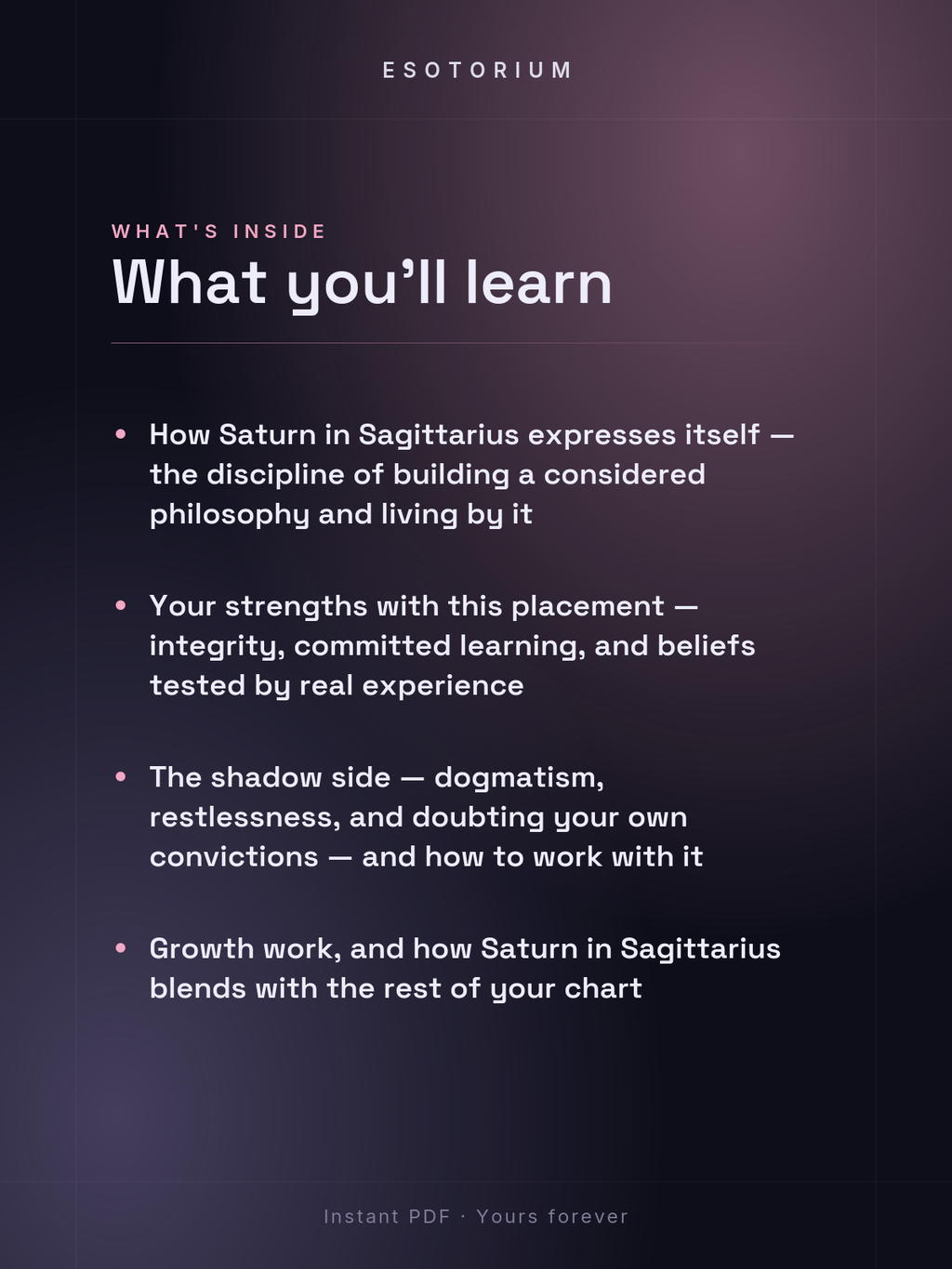 Saturn in Sagittarius — Meaning in Your Birth Chart — What's inside
