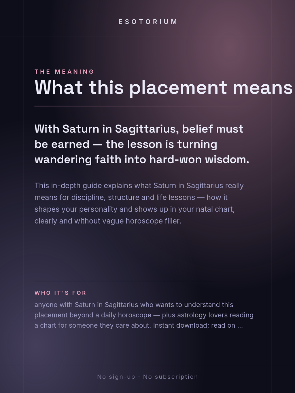 Saturn in Sagittarius — Meaning in Your Birth Chart — What it means