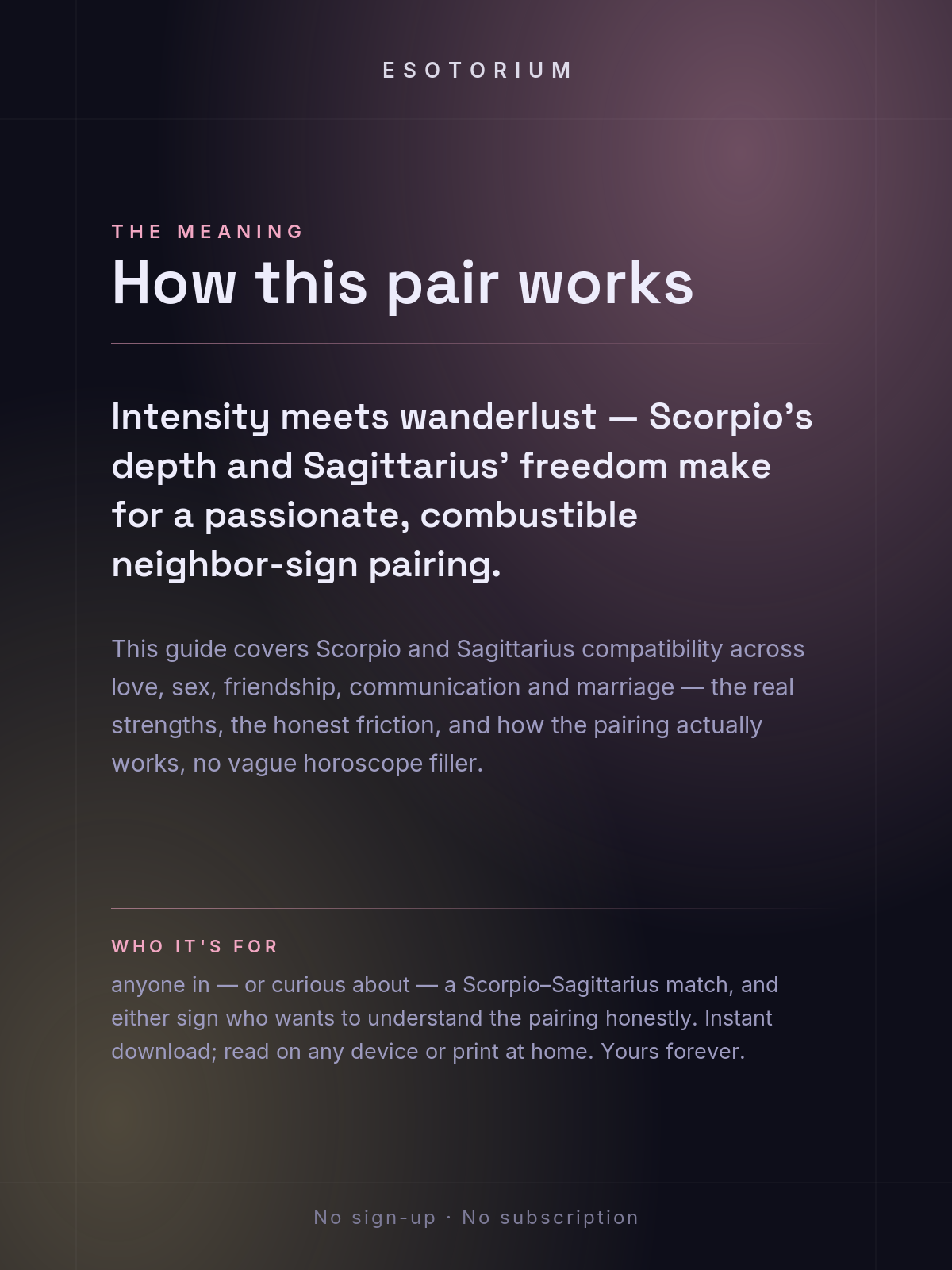 Scorpio and Sagittarius Compatibility — Love, Sex & Friendship — What it means