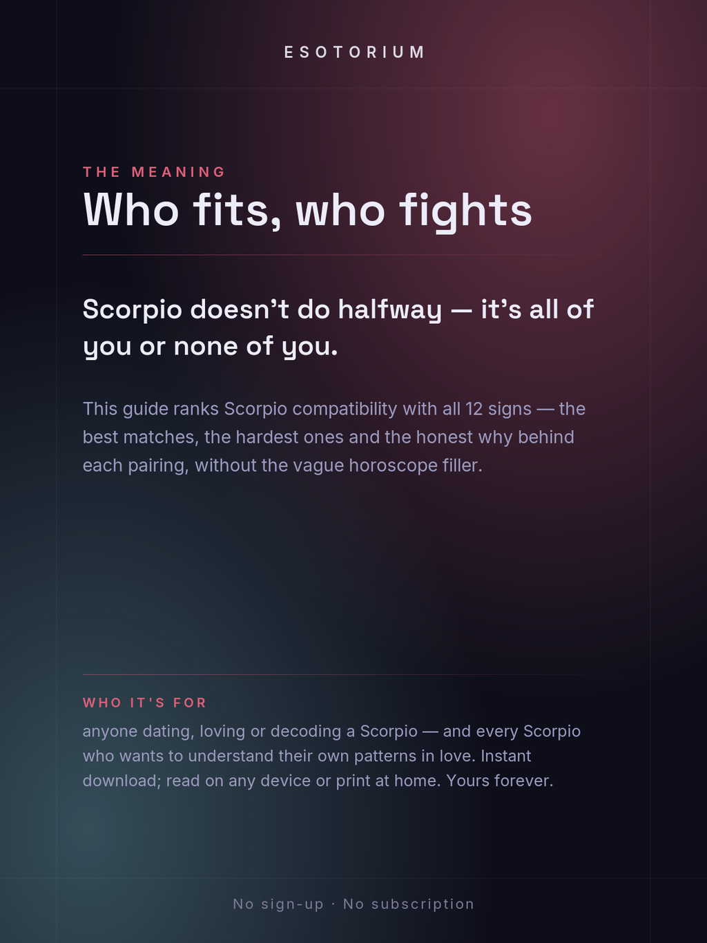 Scorpio Compatibility — Best & Worst Matches — What it means
