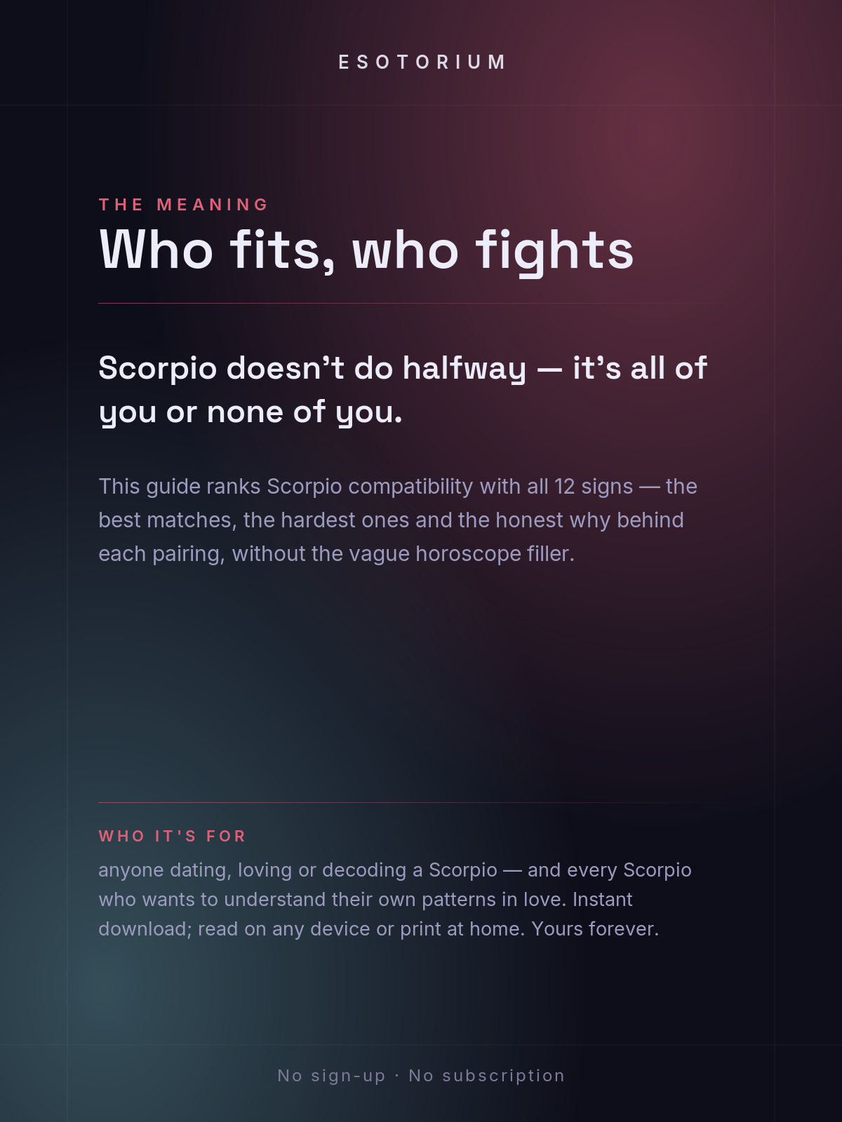 Scorpio Compatibility — Best & Worst Matches — What it means