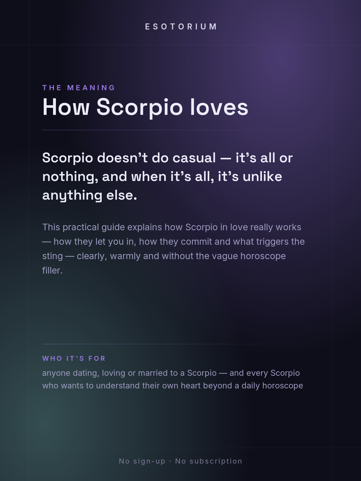 Scorpio in Love & Relationships — what it means