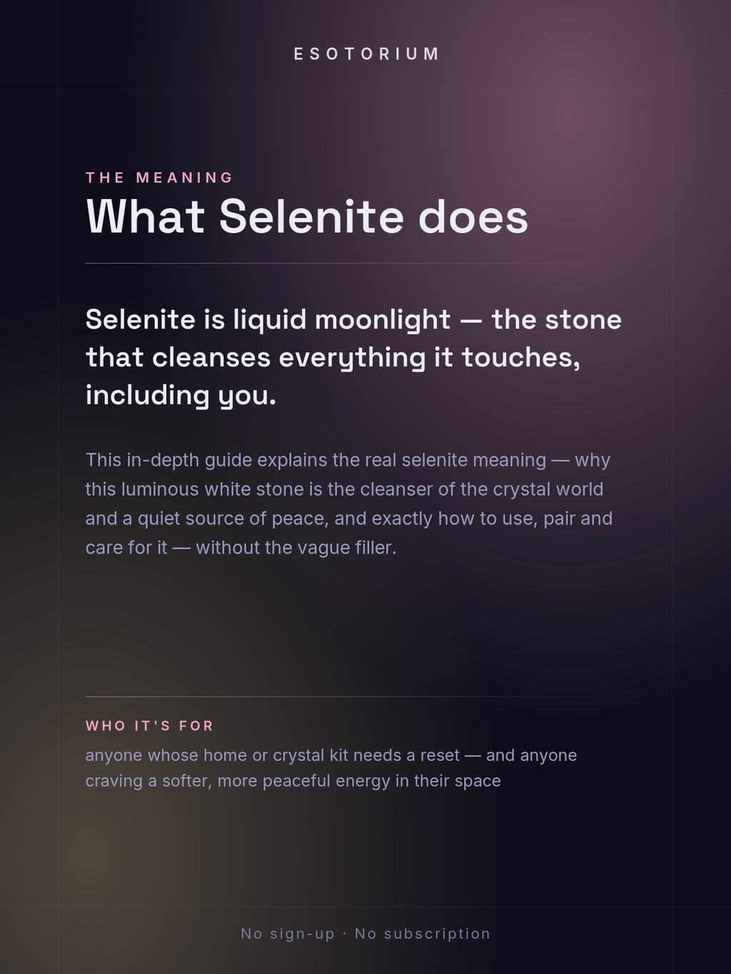 Selenite — Meaning, Uses & Healing Properties — what it means