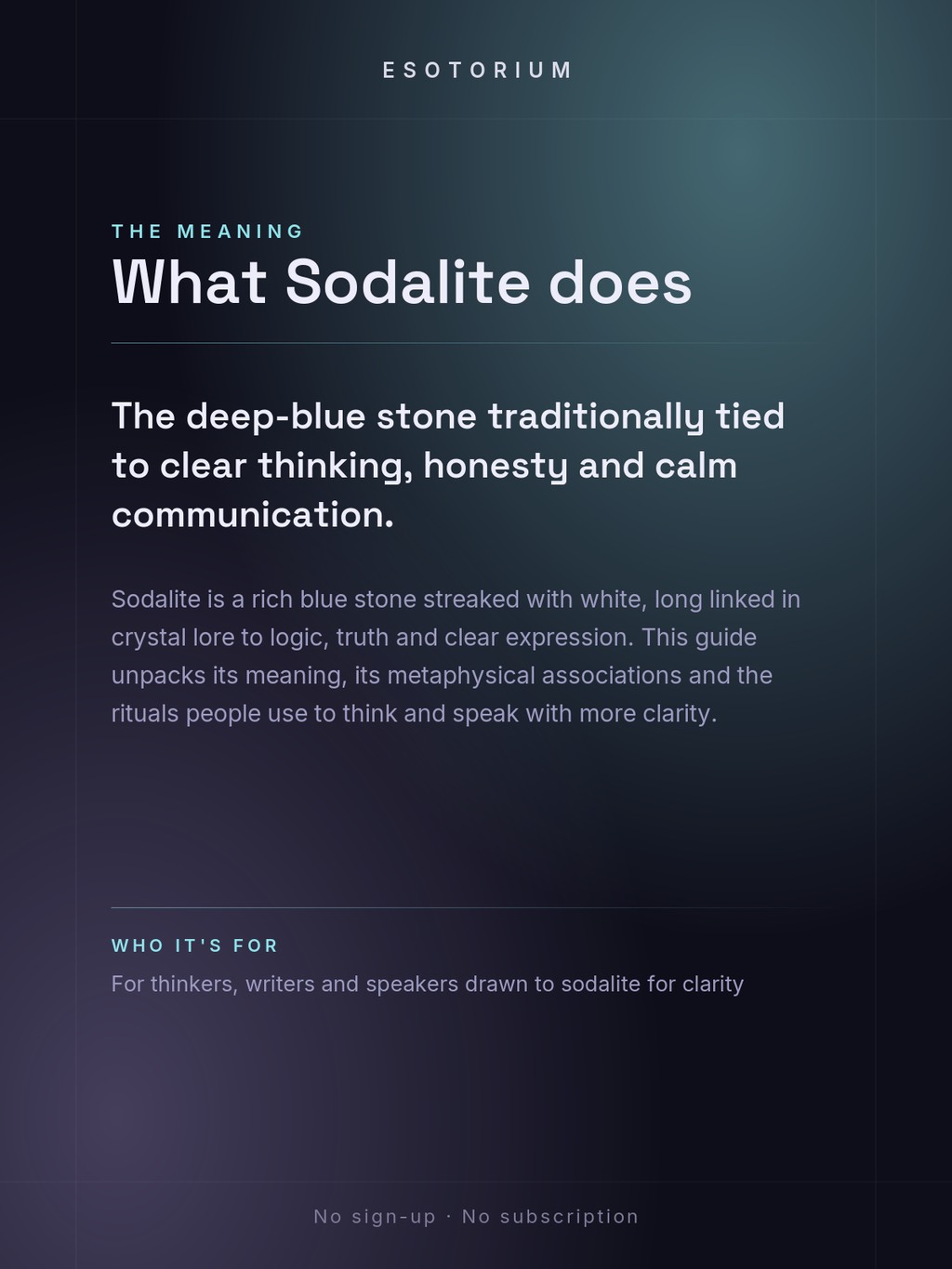 Sodalite — Meaning, Uses & Healing Properties — what it means