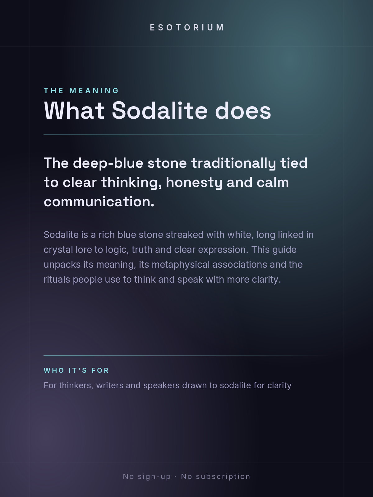 Sodalite — Meaning, Uses & Healing Properties — what it means