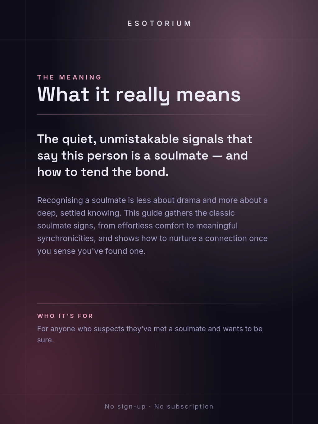 Soulmate Signs — How to Recognise Yours — What it means