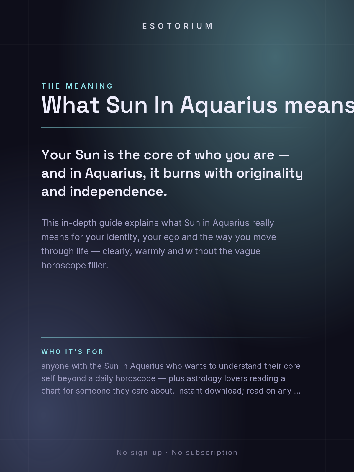 Sun in Aquarius — Meaning in Your Birth Chart — What it means