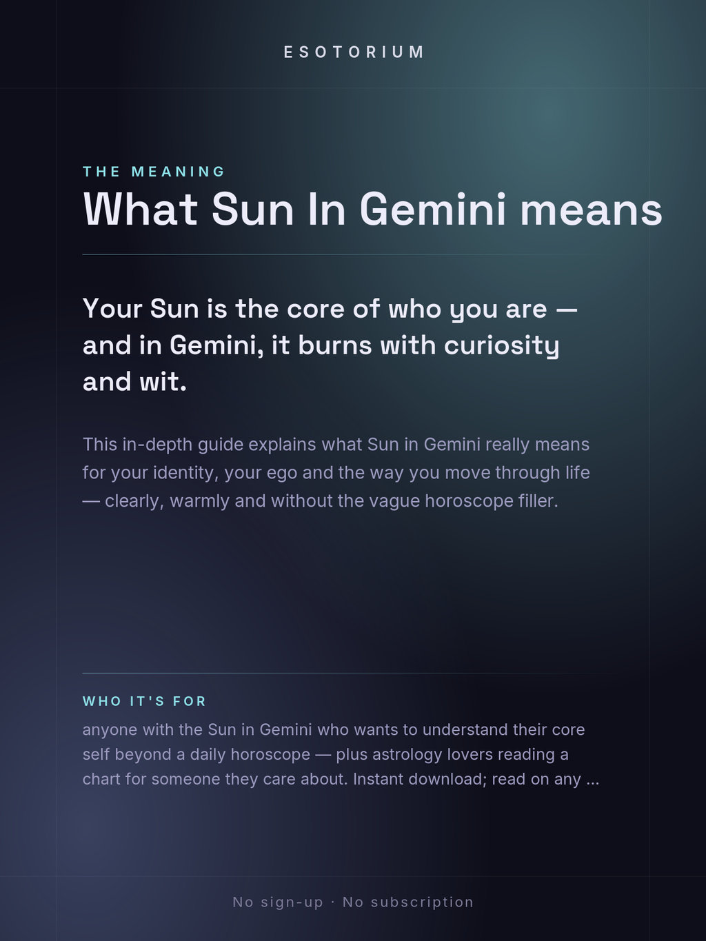 Sun in Gemini — Meaning in Your Birth Chart — What it means