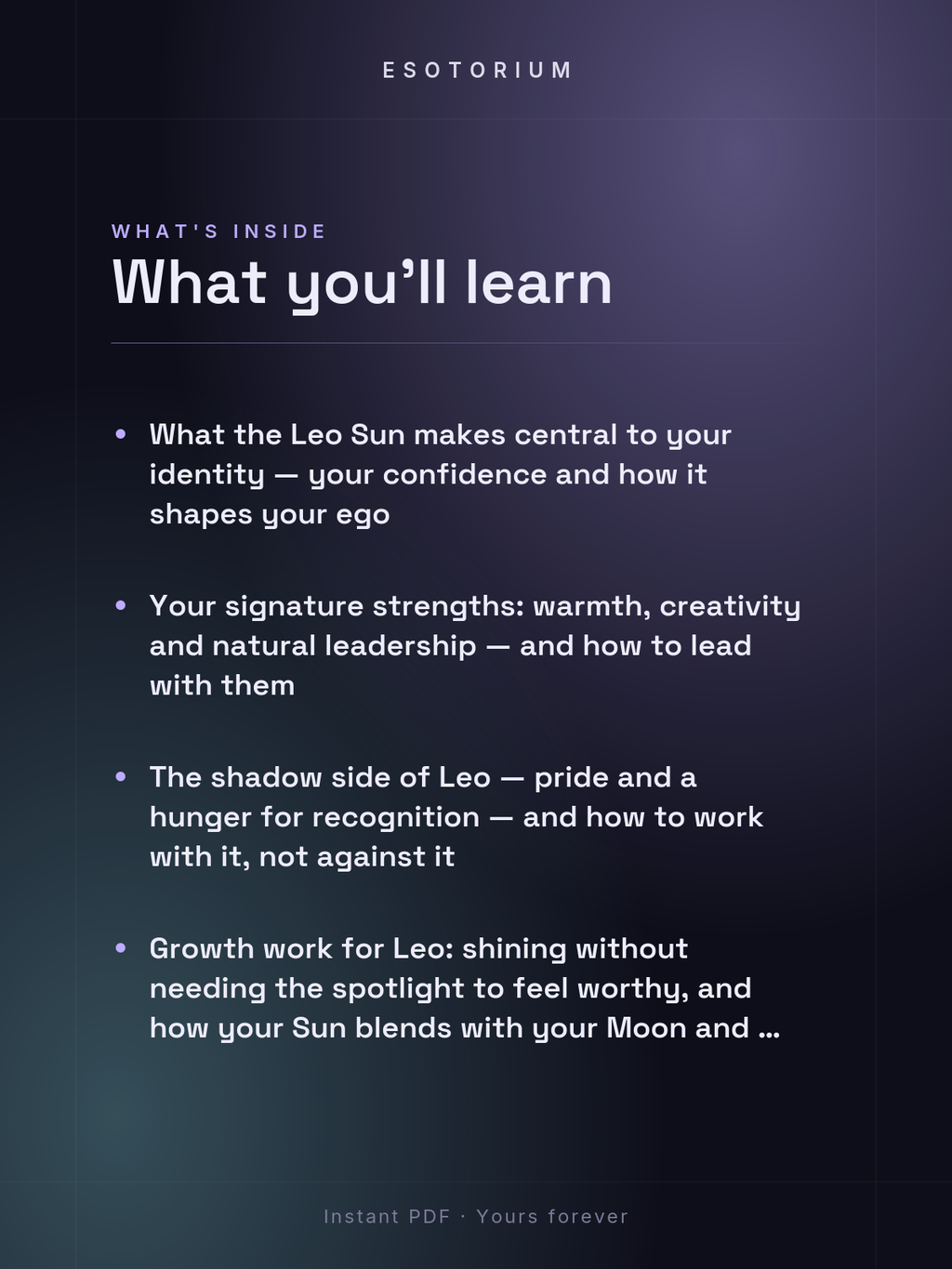 Sun in Leo — Meaning in Your Birth Chart — What's inside