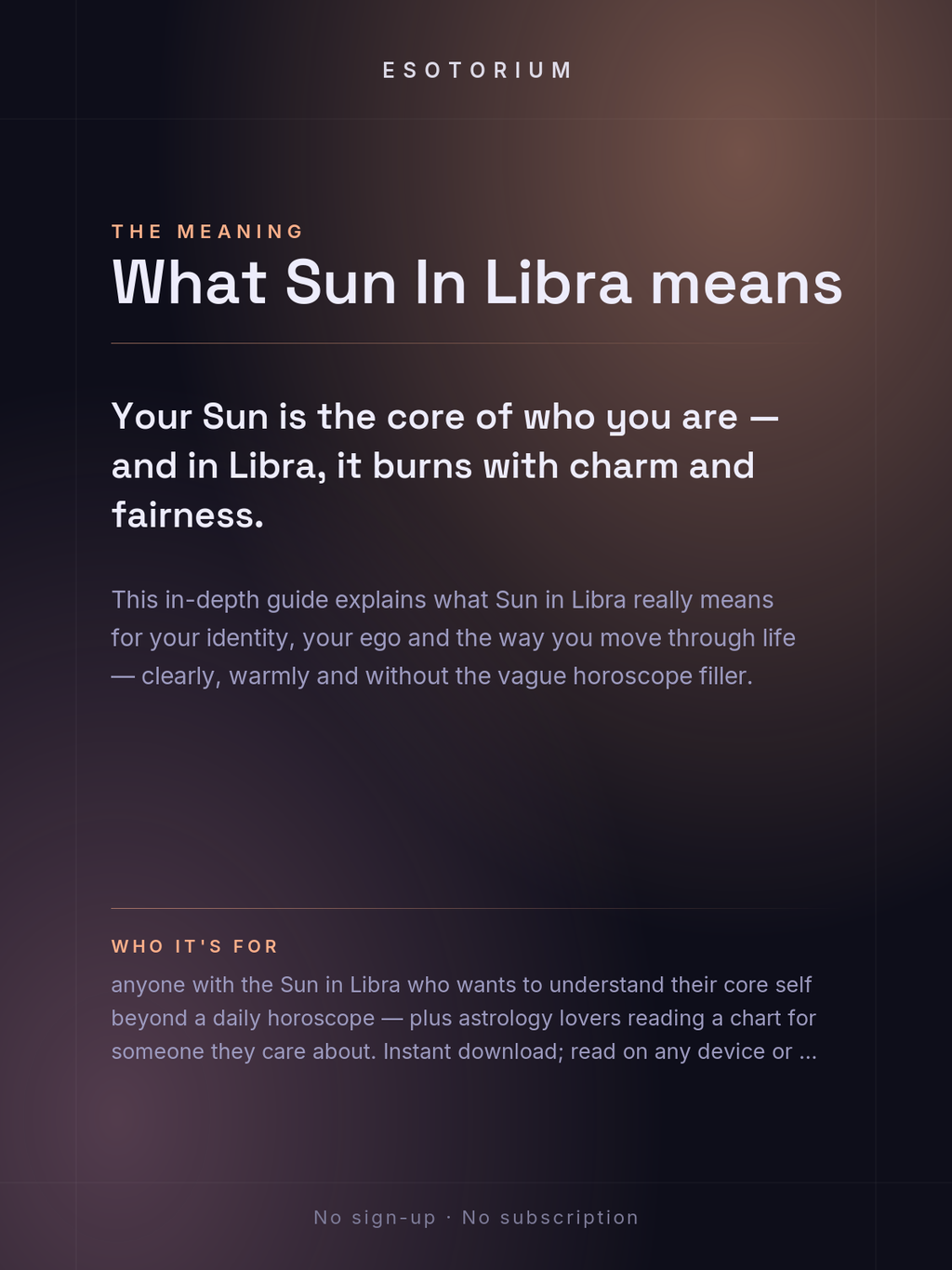 Sun in Libra — Meaning in Your Birth Chart — What it means