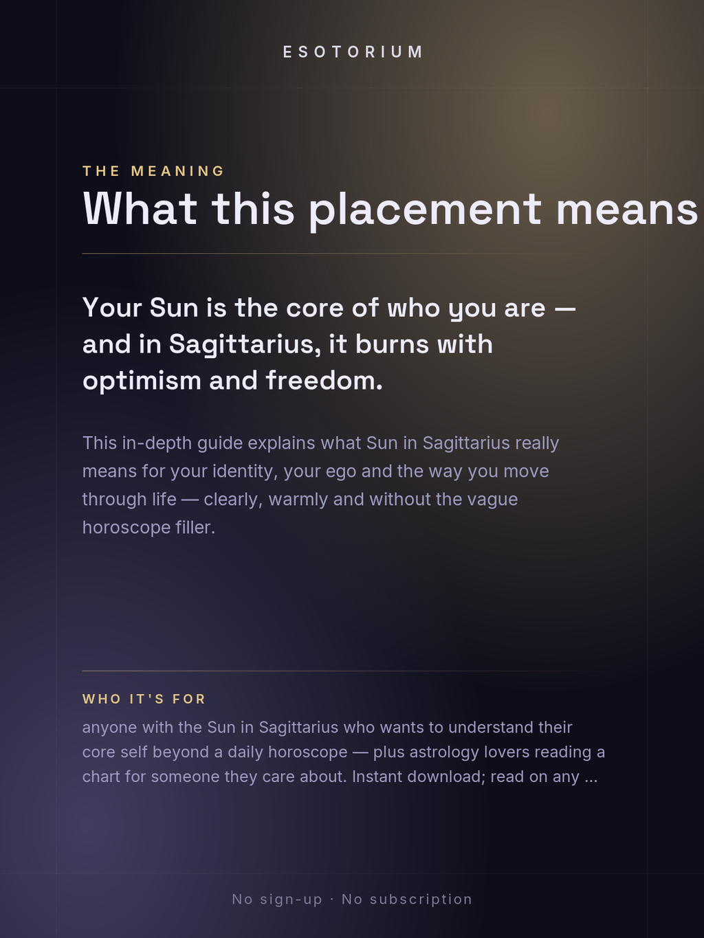 Sun in Sagittarius — Meaning in Your Birth Chart — What it means