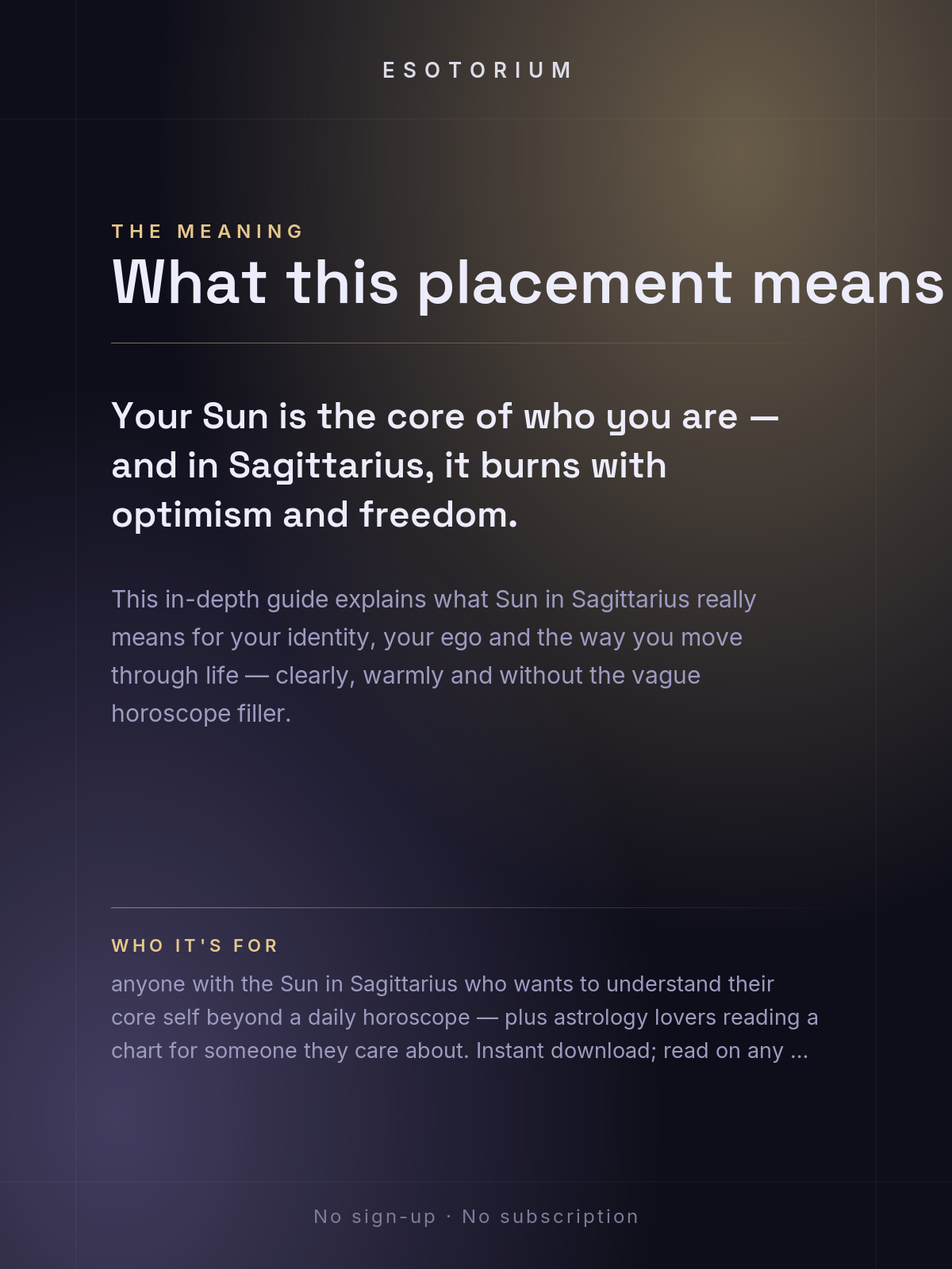 Sun in Sagittarius — Meaning in Your Birth Chart — What it means