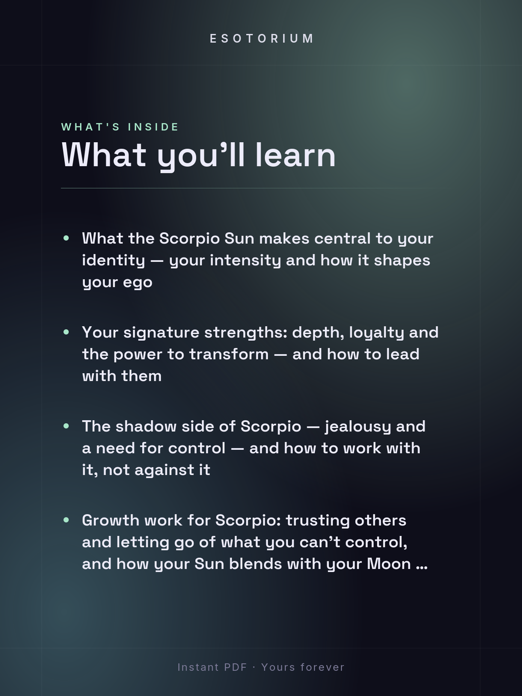 Sun in Scorpio — Meaning in Your Birth Chart — What's inside