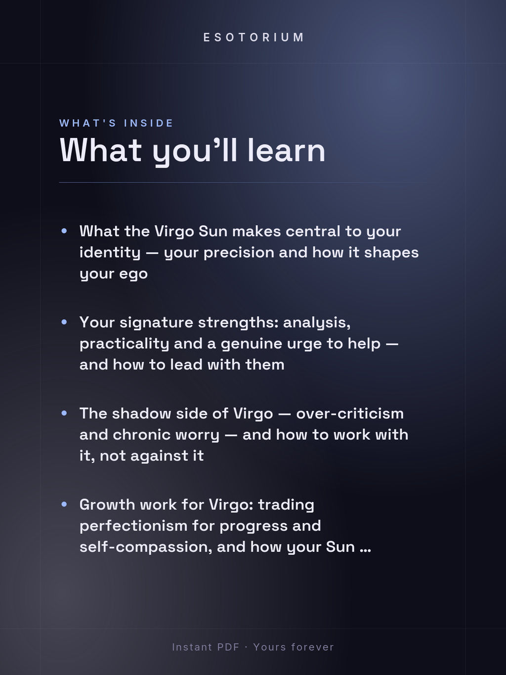 Sun in Virgo — Meaning in Your Birth Chart — What's inside