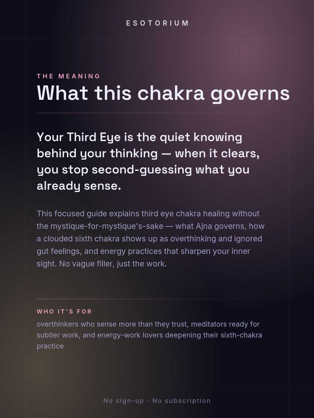 Third Eye Chakra — Healing & Balancing Guide — what it means