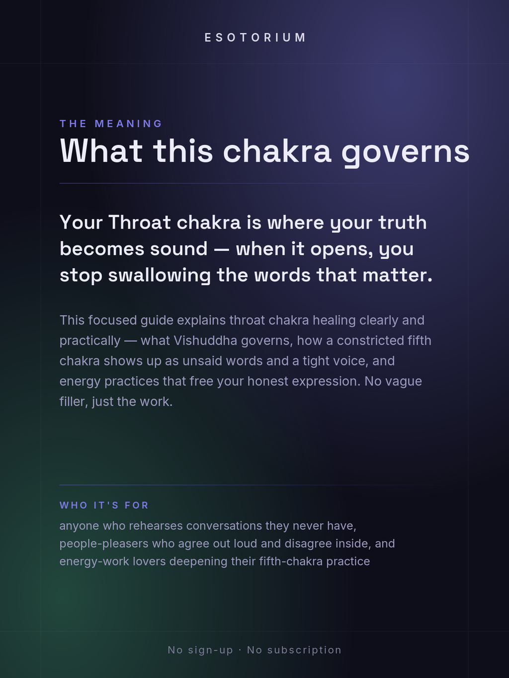Throat Chakra — Healing & Balancing Guide — what it means