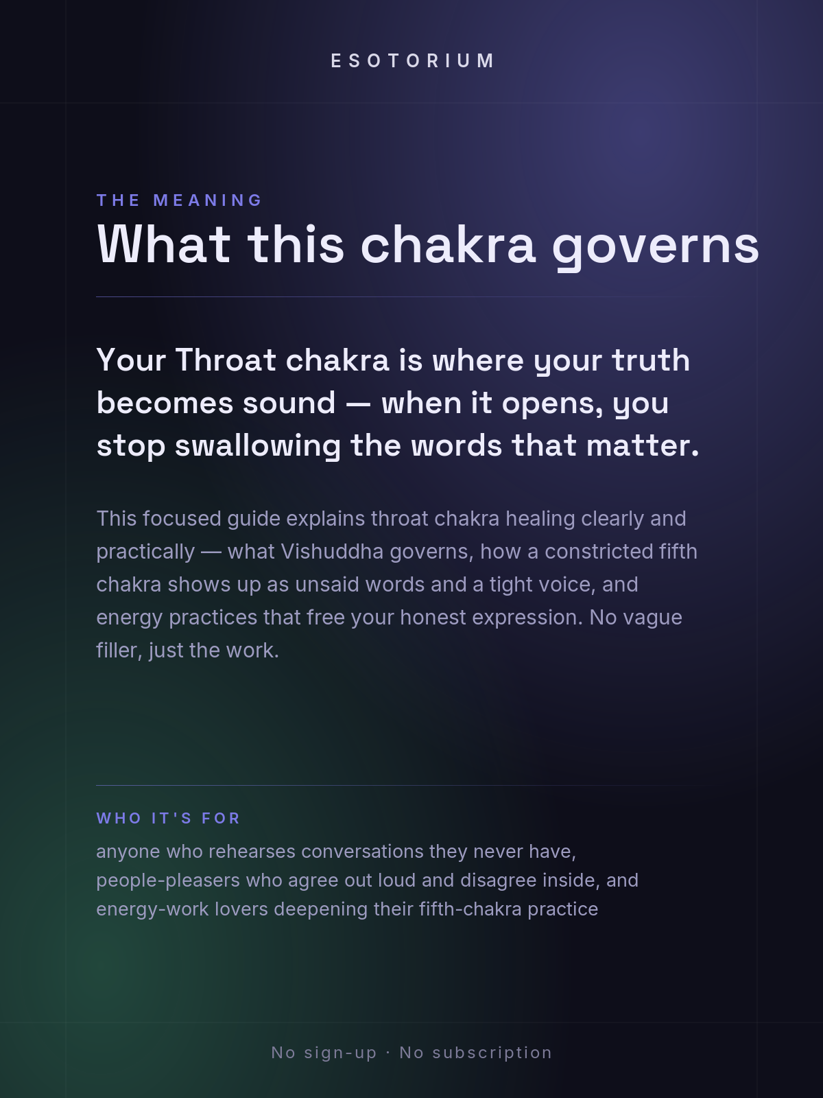 Throat Chakra — Healing & Balancing Guide — what it means