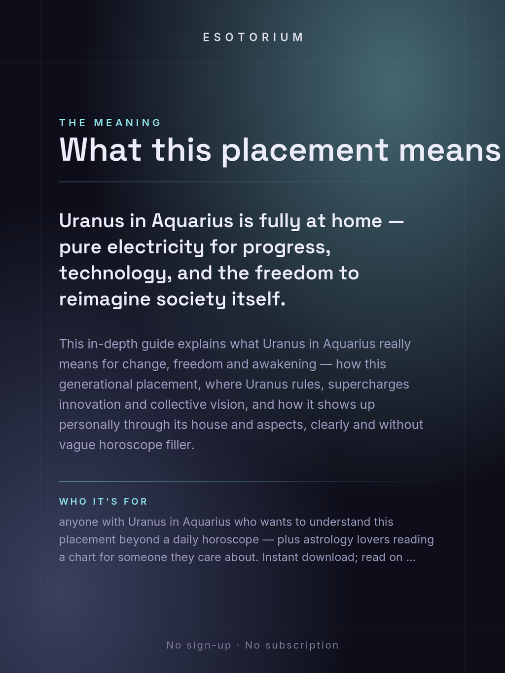 Uranus in Aquarius — Meaning in Your Birth Chart — What it means