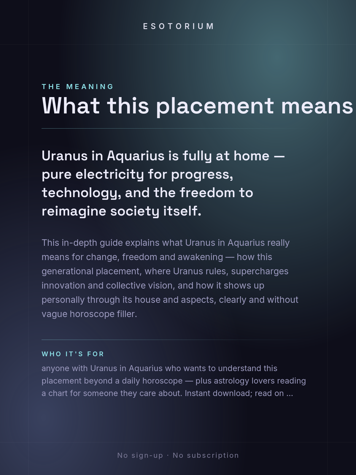 Uranus in Aquarius — Meaning in Your Birth Chart — What it means