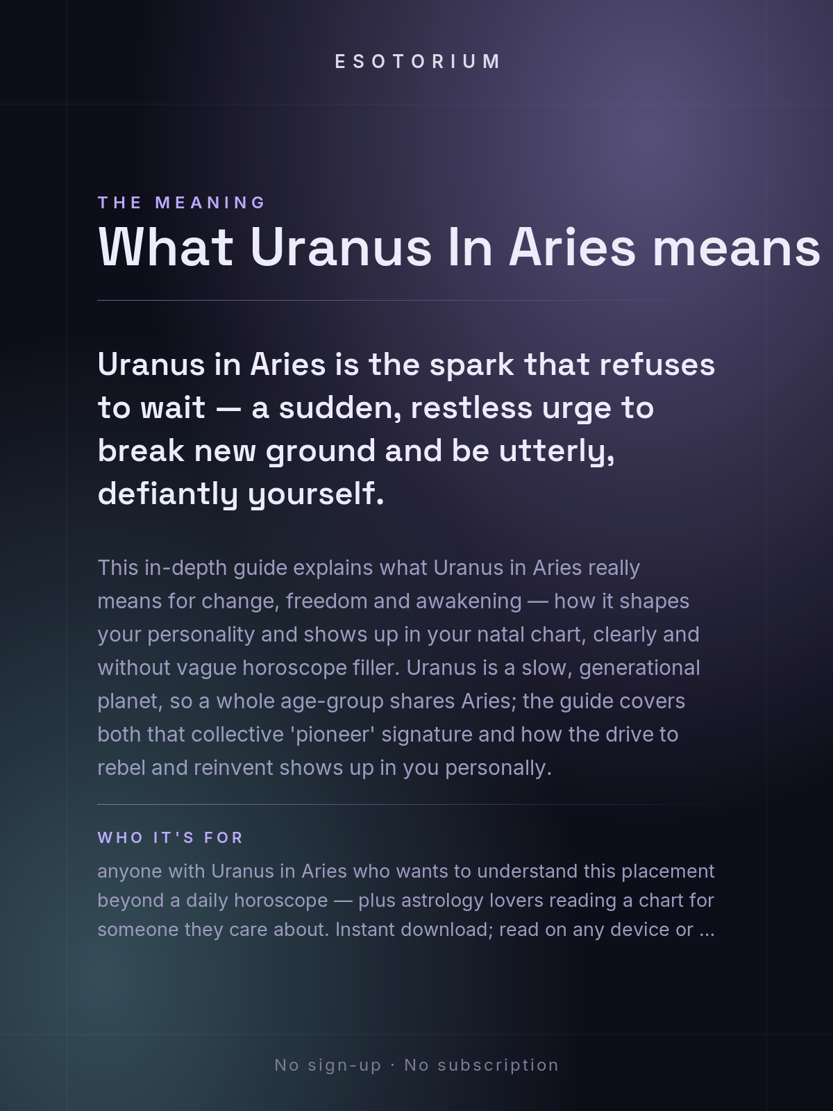 Uranus in Aries — Meaning in Your Birth Chart — What it means