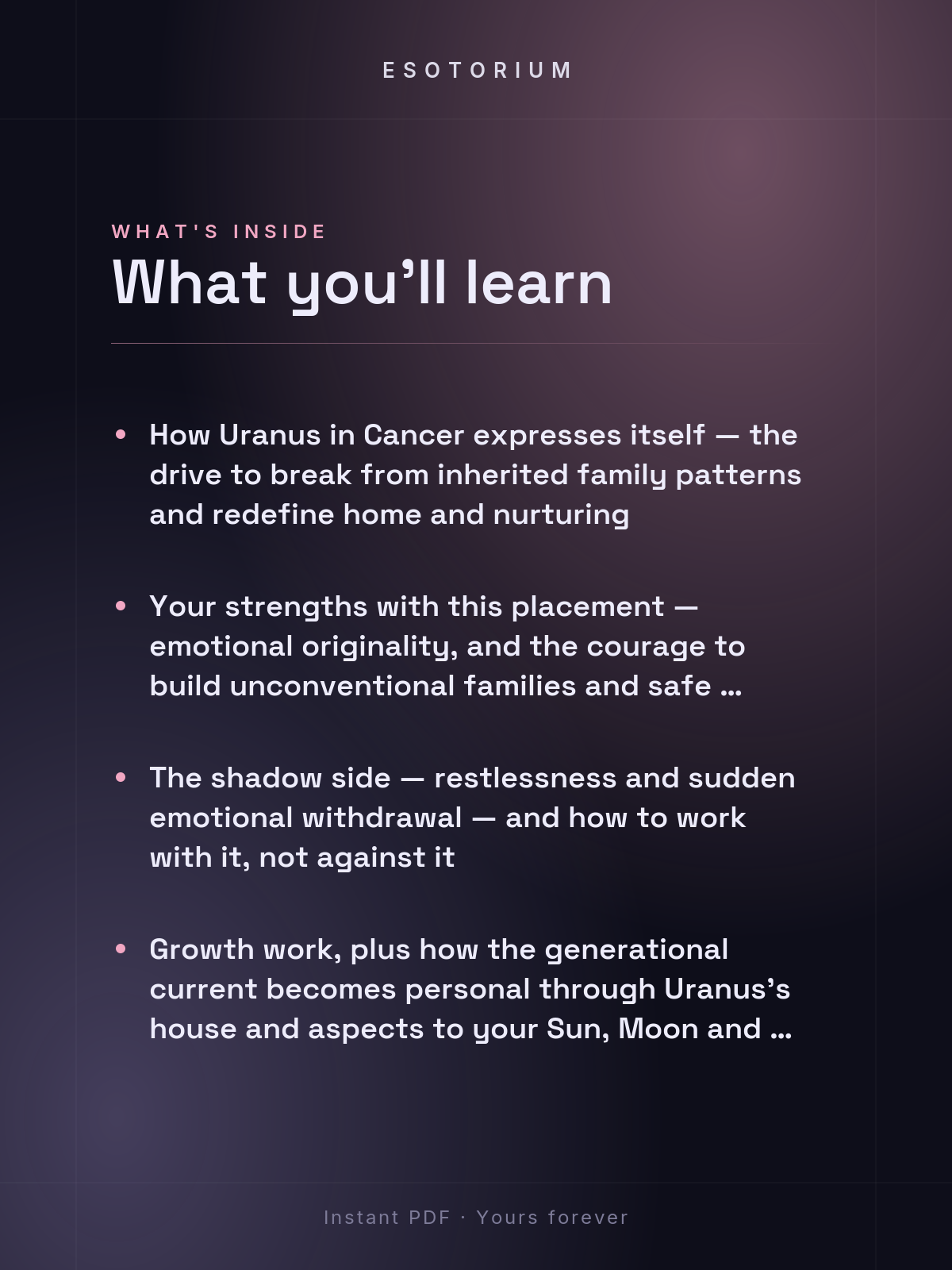 Uranus in Cancer — Meaning in Your Birth Chart — What's inside