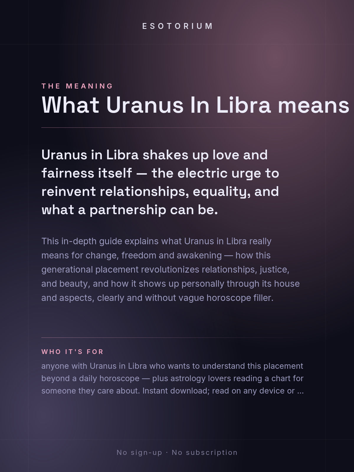 Uranus in Libra — Meaning in Your Birth Chart — What it means