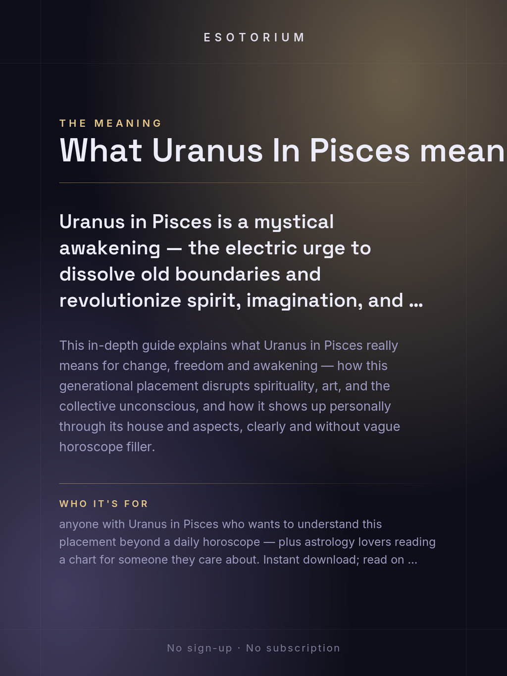 Uranus in Pisces — Meaning in Your Birth Chart — What it means