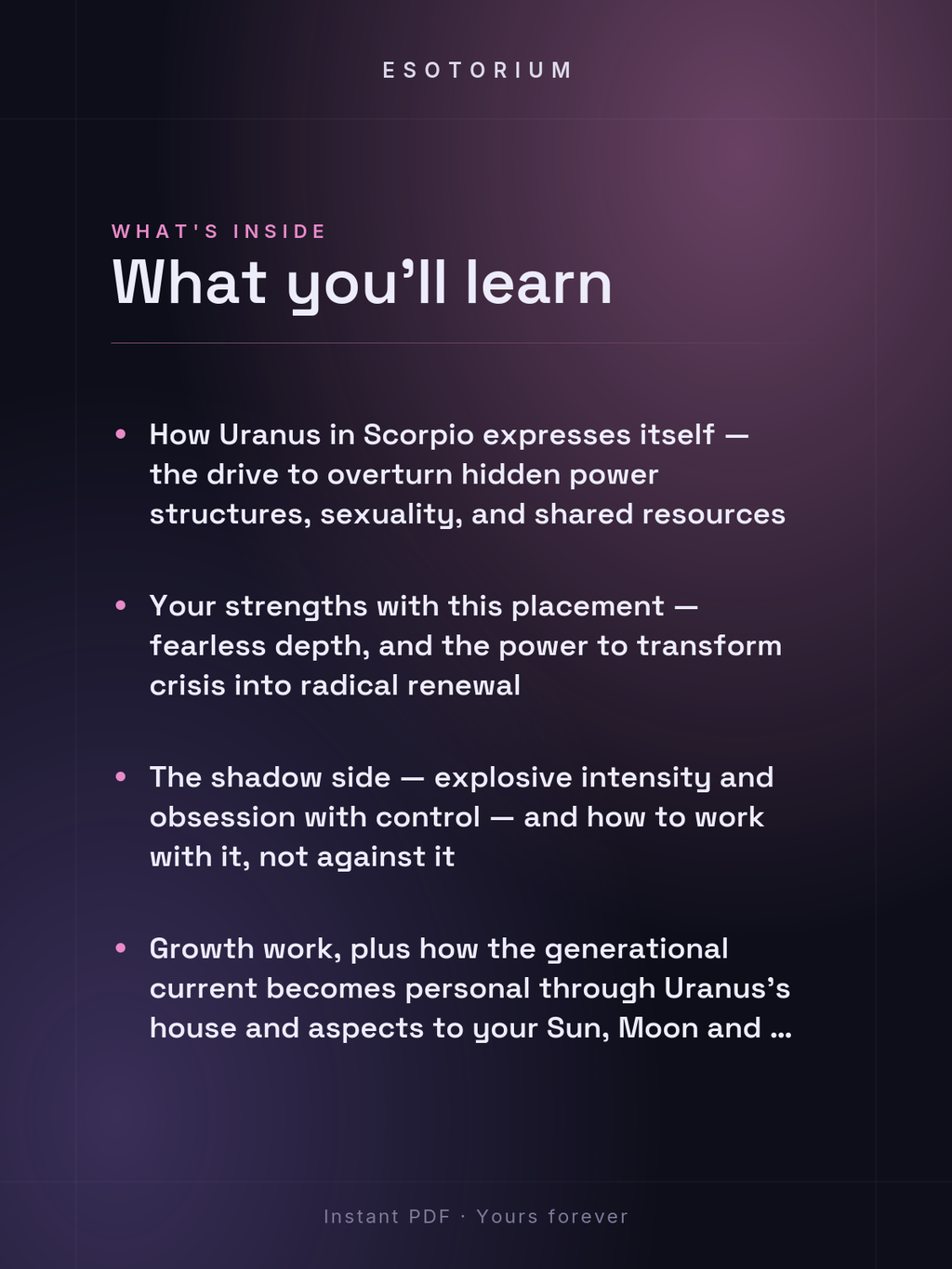 Uranus in Scorpio — Meaning in Your Birth Chart — What's inside