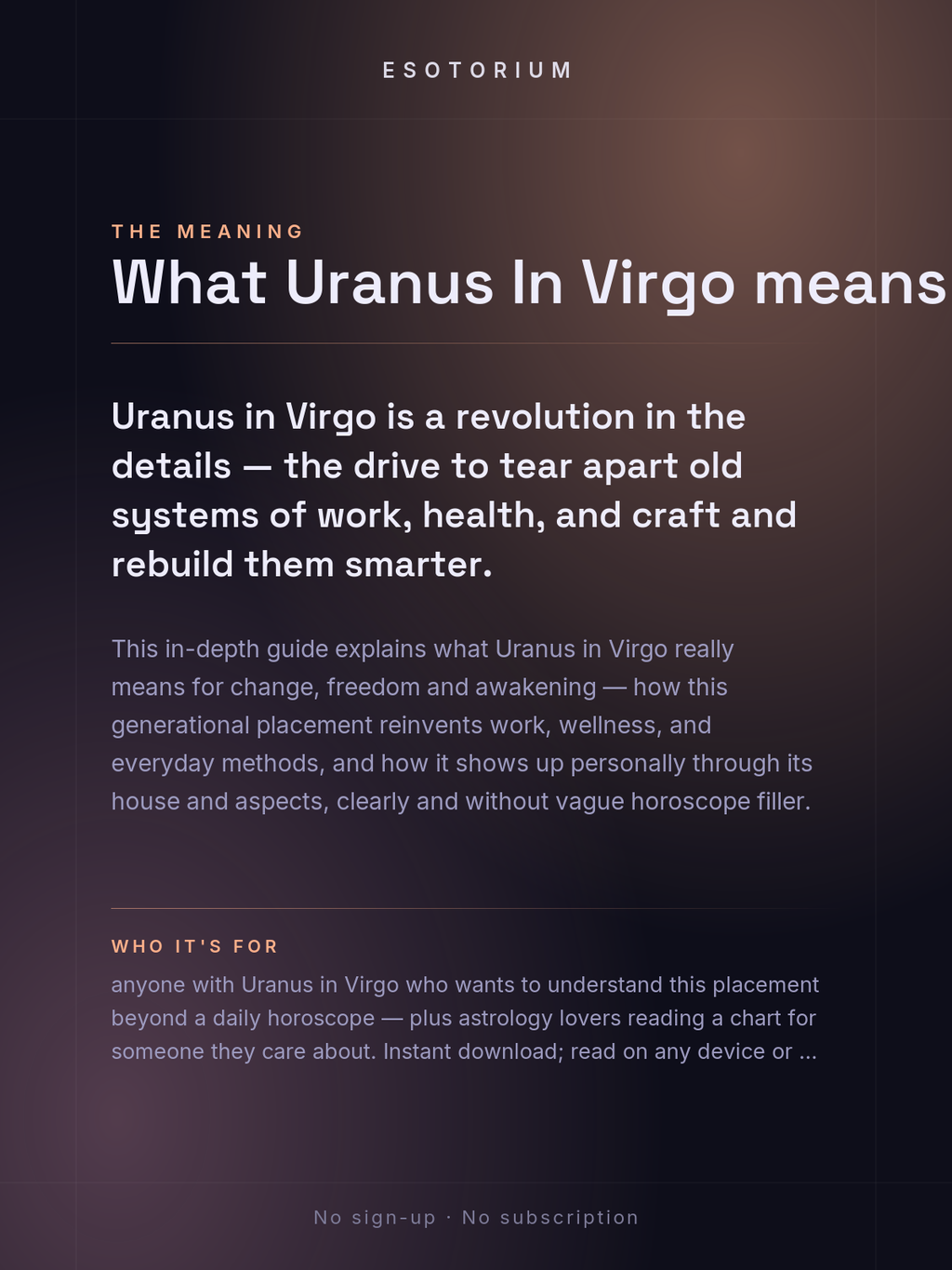 Uranus in Virgo — Meaning in Your Birth Chart — What it means