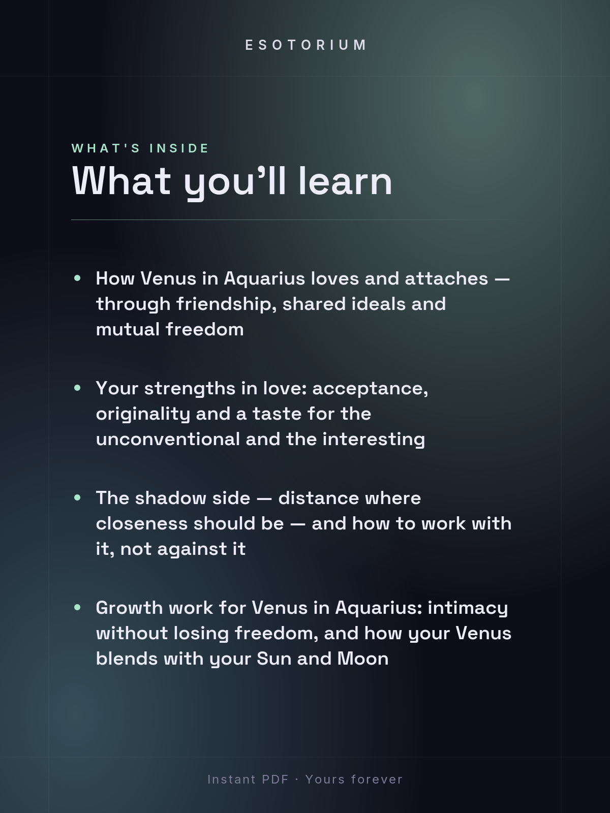 Venus in Aquarius — Meaning in Your Birth Chart — What's inside