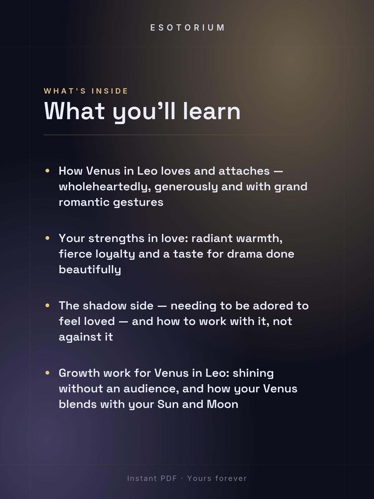 Venus in Leo — Meaning in Your Birth Chart — What's inside
