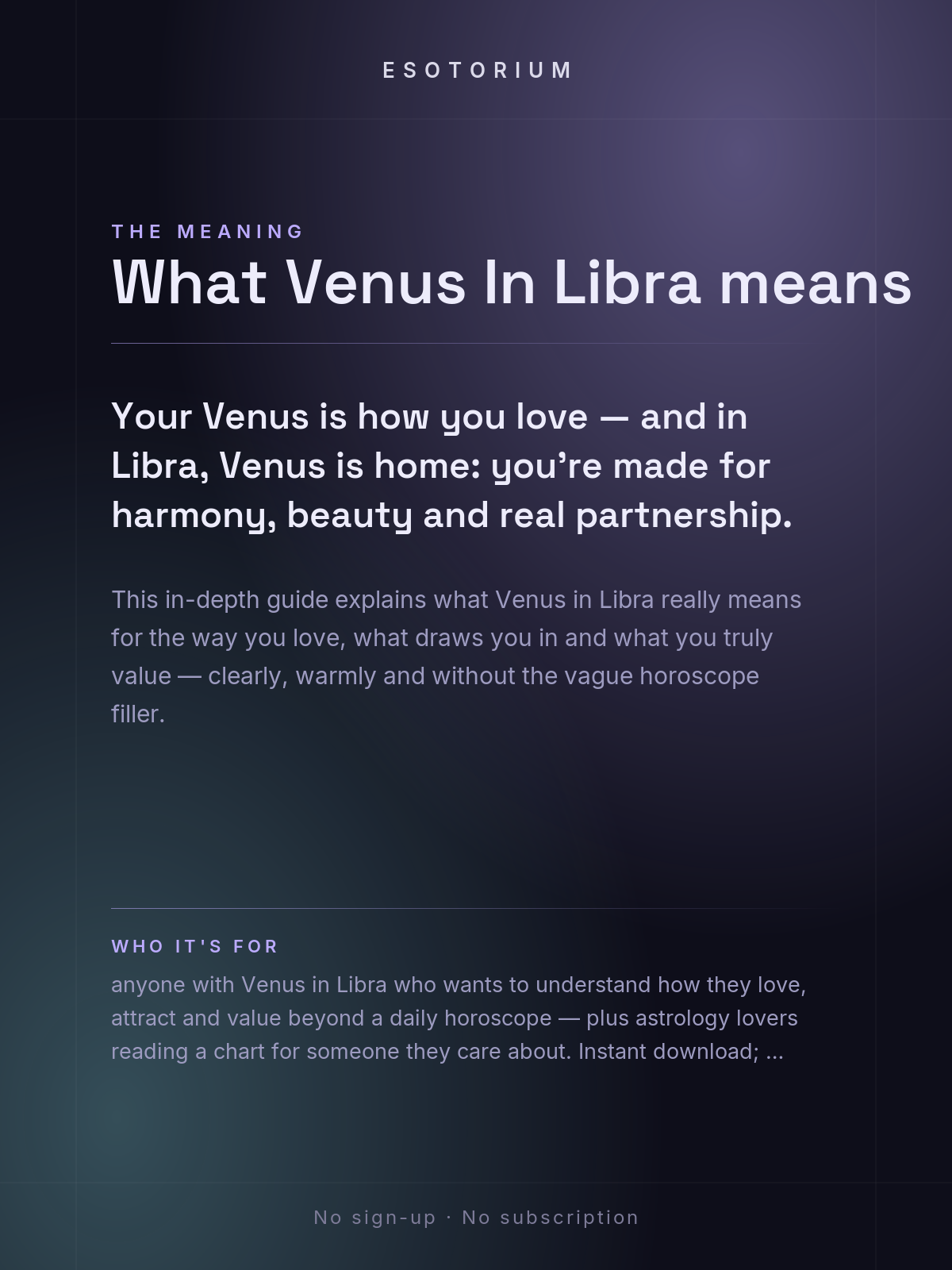 Venus in Libra — Meaning in Your Birth Chart — What it means