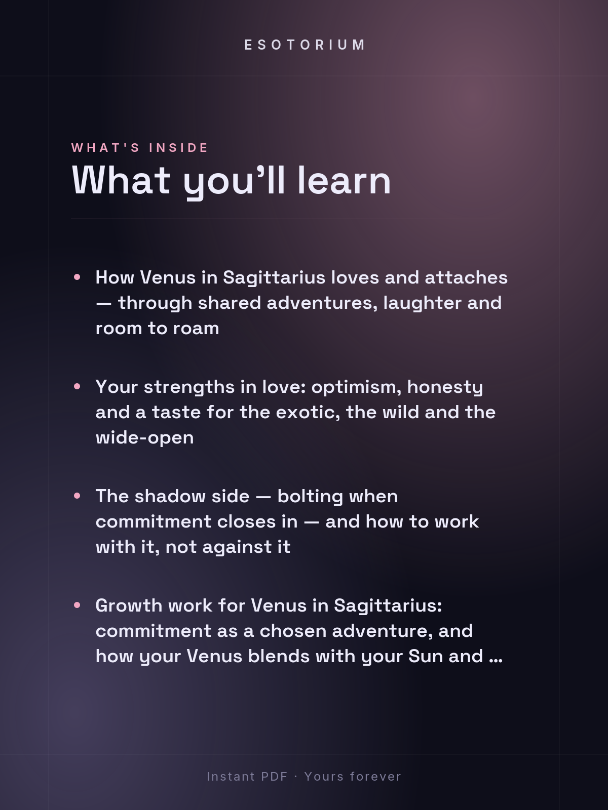 Venus in Sagittarius — Meaning in Your Birth Chart — What's inside