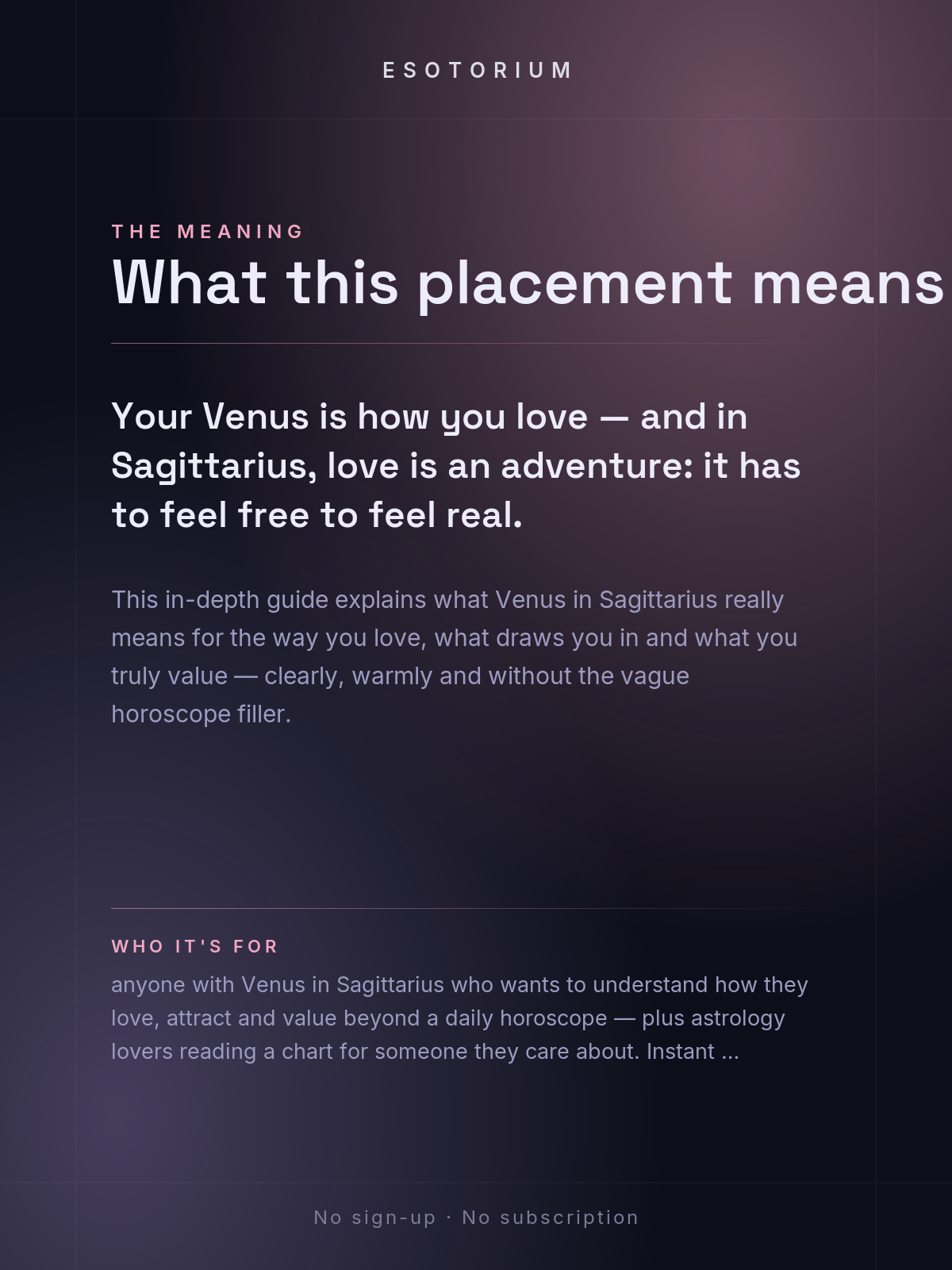Venus in Sagittarius — Meaning in Your Birth Chart — What it means